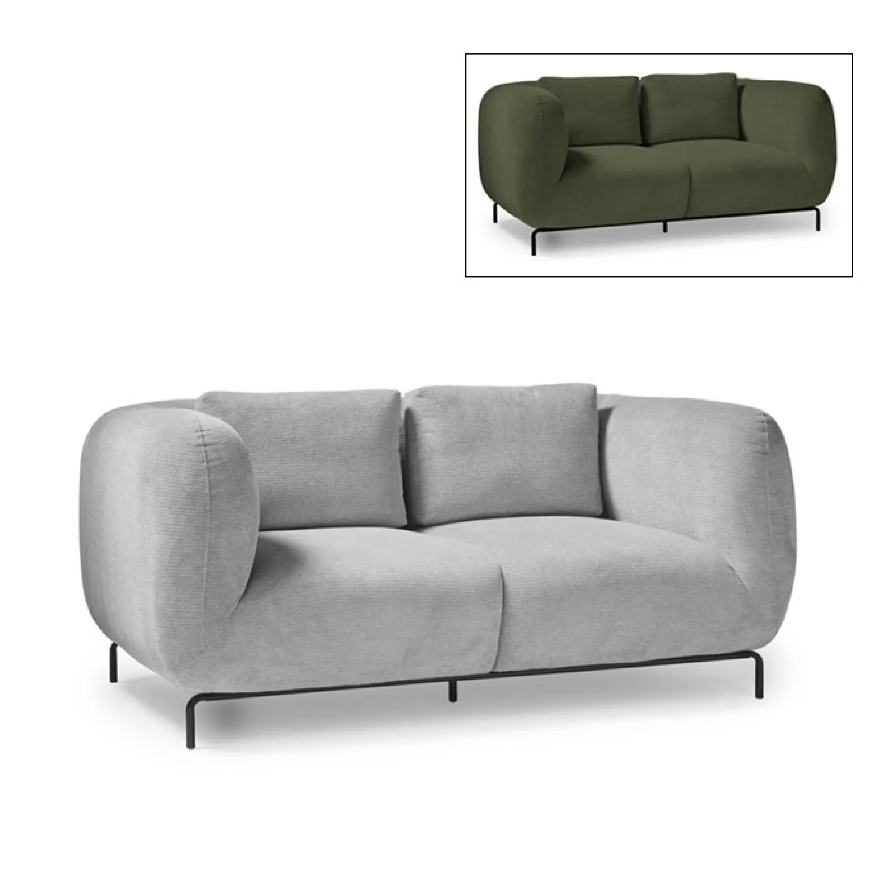 Ebony two seater sofa warm grey eby50002 main