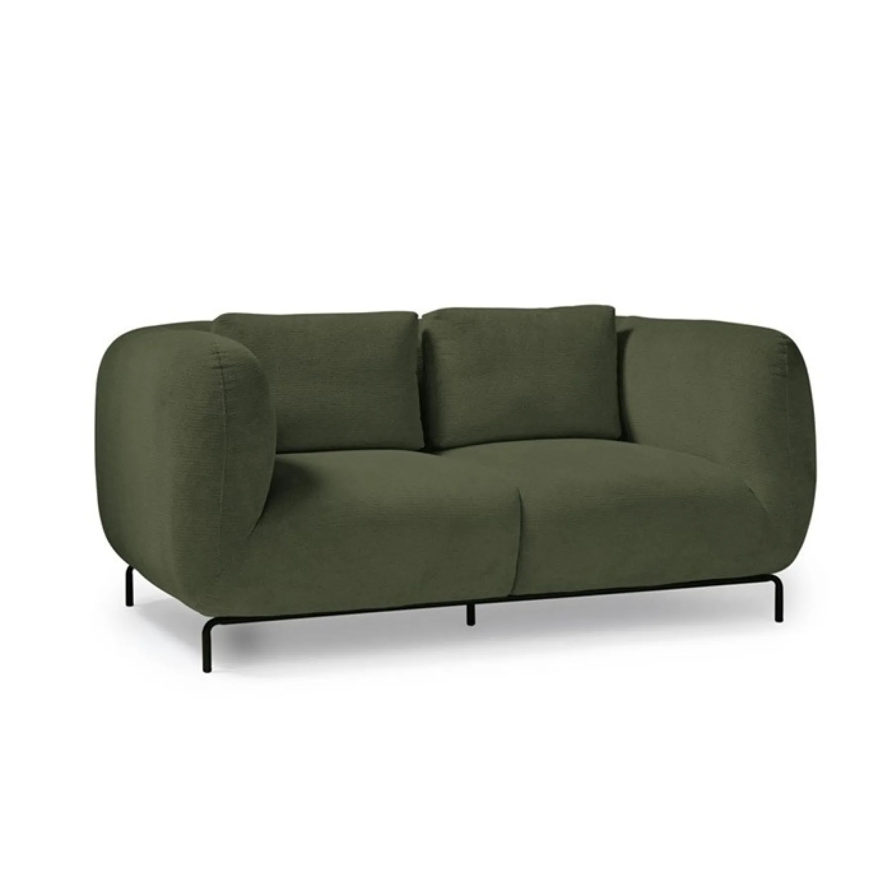 Ebony two seater sofa olive green eby50002