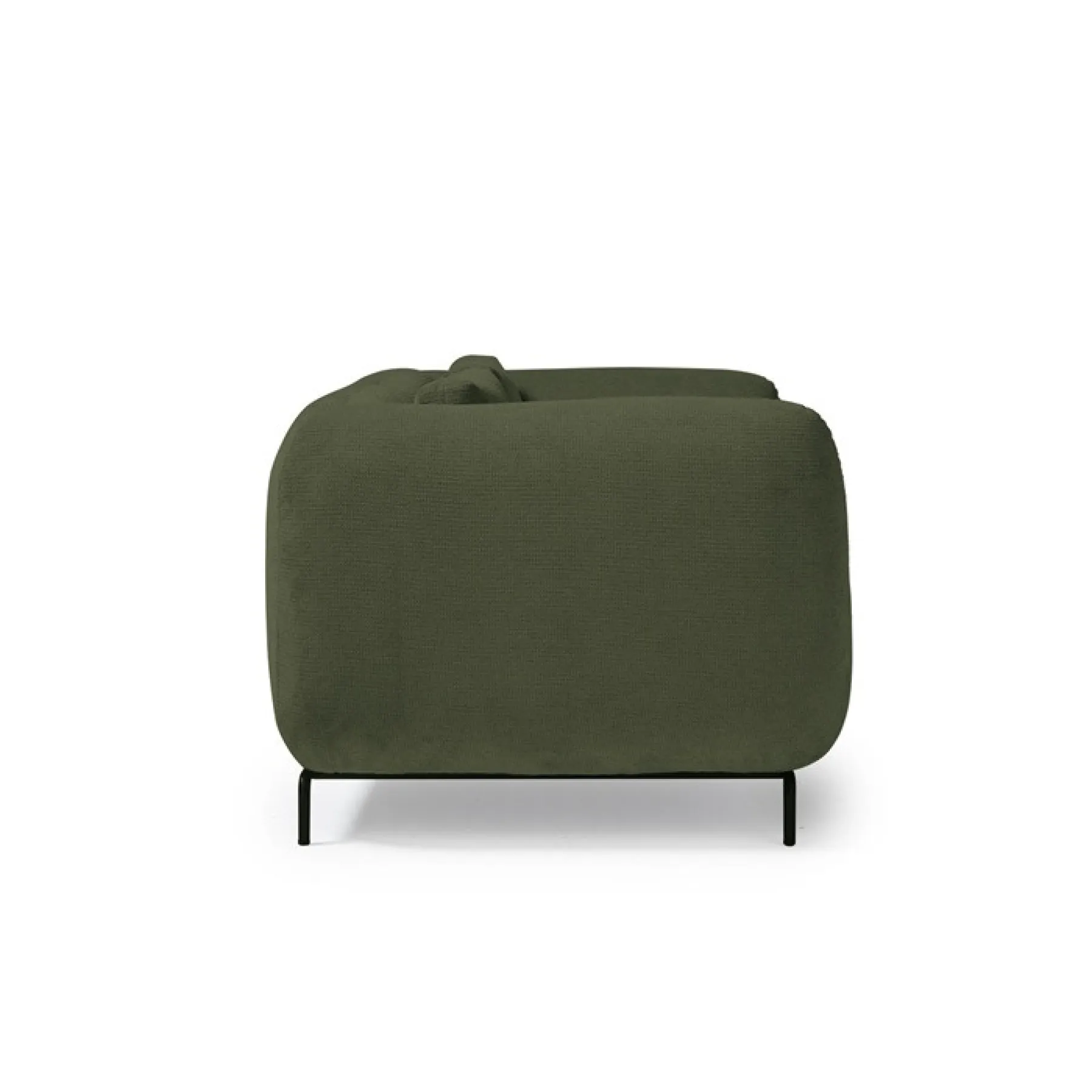 Ebony two seater sofa olive green eby50002 side