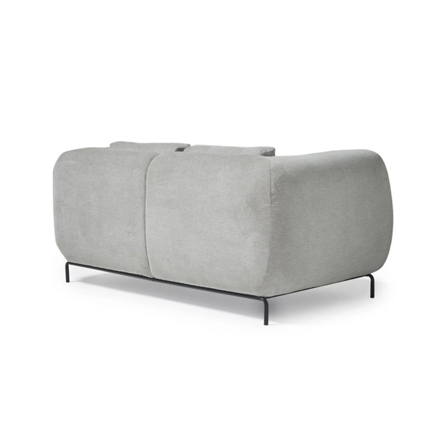 Ebony two seater sofa warm grey eby50002 rear