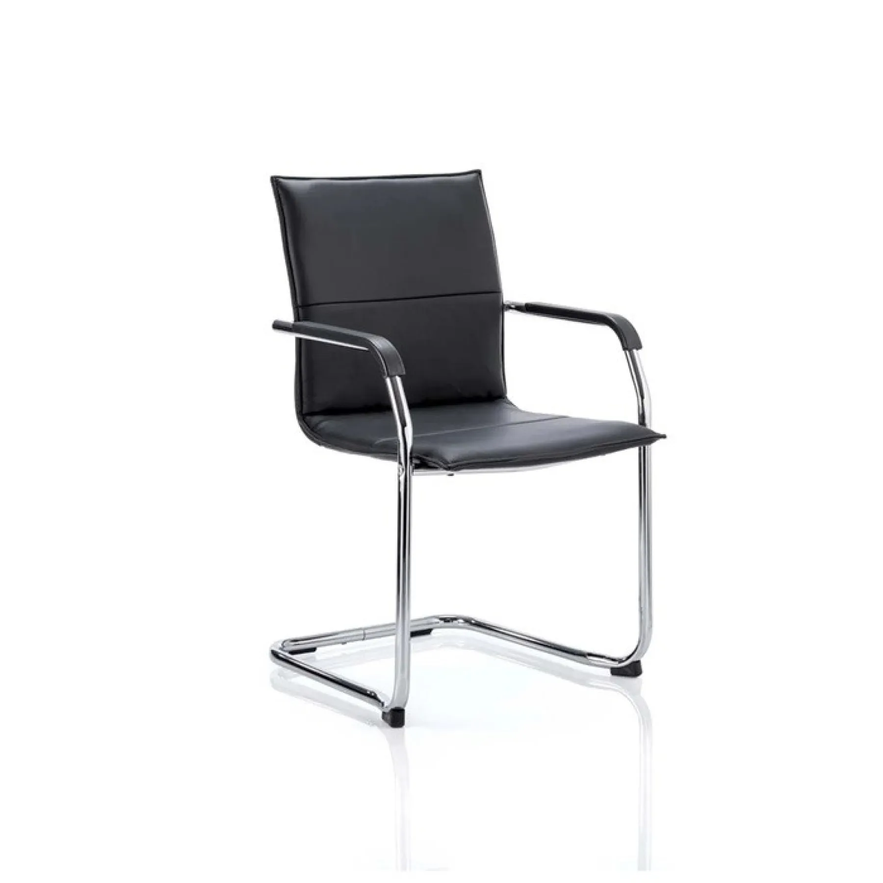 Echo leather meeting chair black