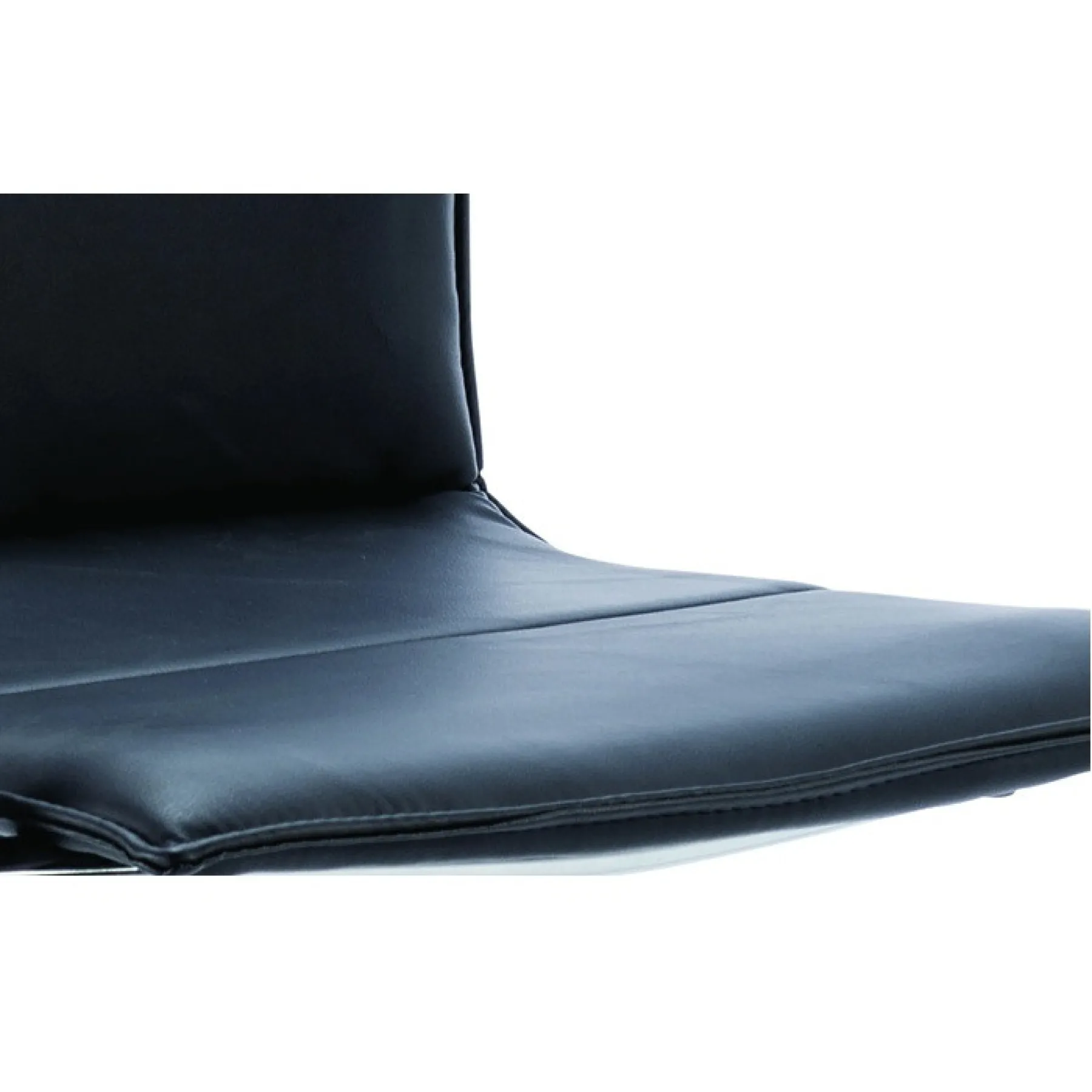 Echo leather meeting chair black seat detail