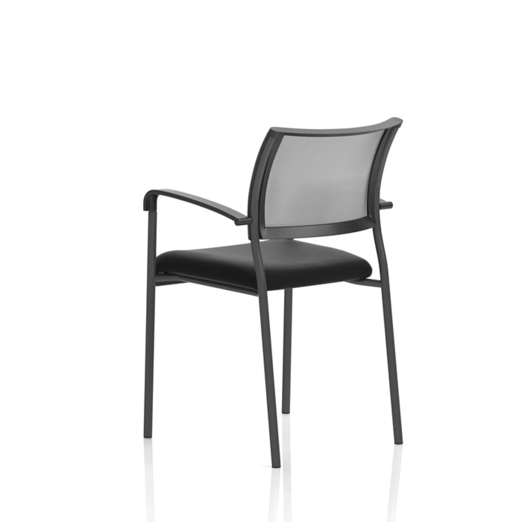 Brunswick mesh back armchair meeting chair rear angle