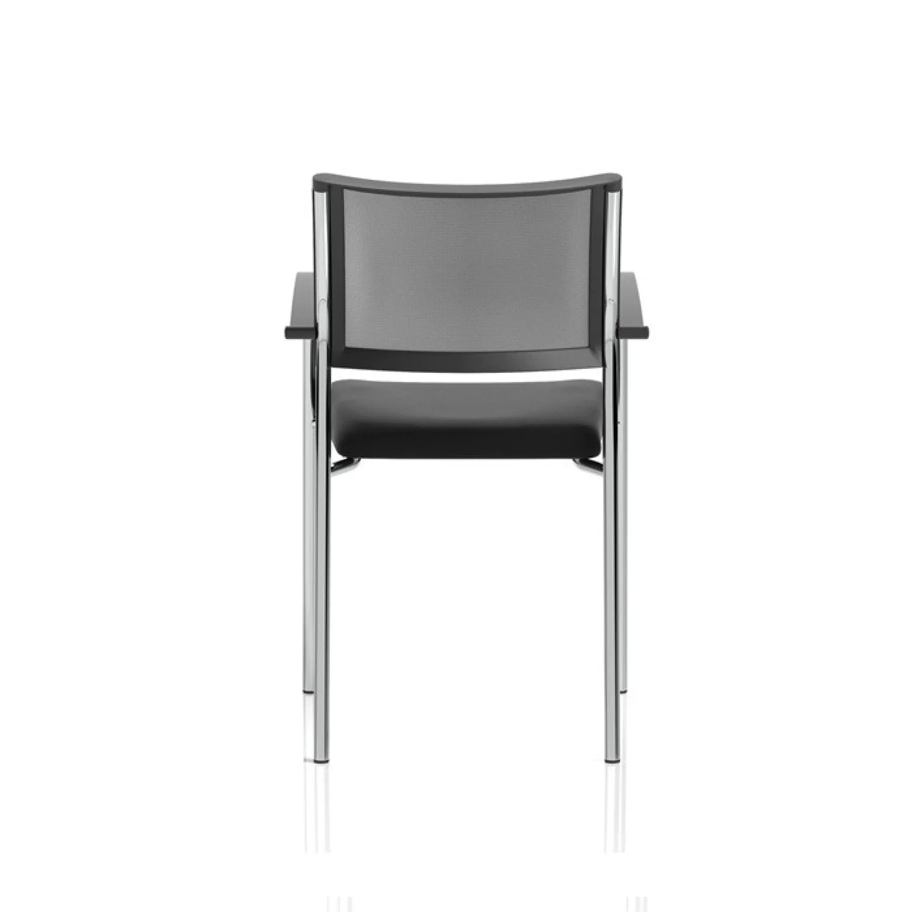 Brunswick mesh back armchair meeting chair rear chrome