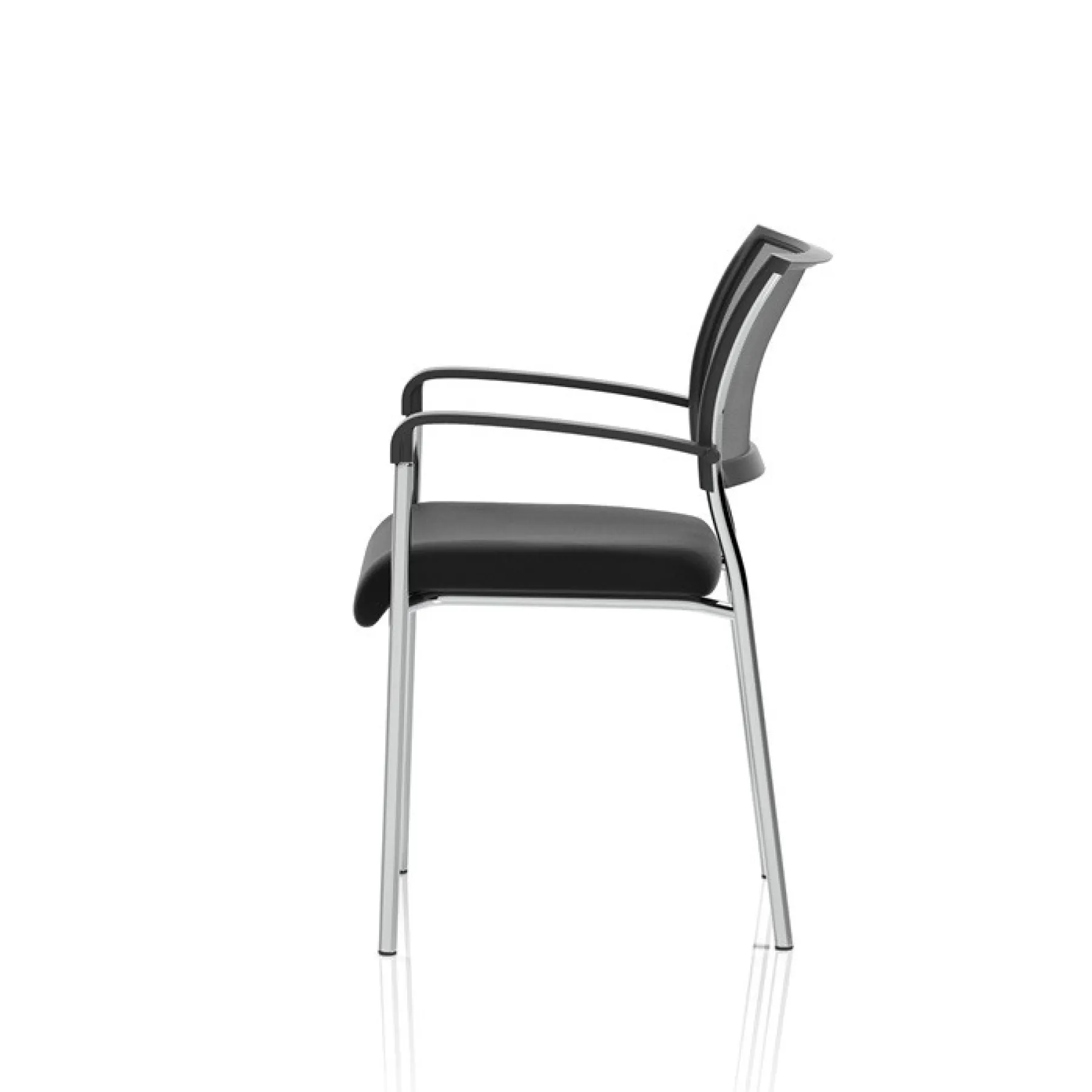 Brunswick mesh back armchair meeting chair side chrome