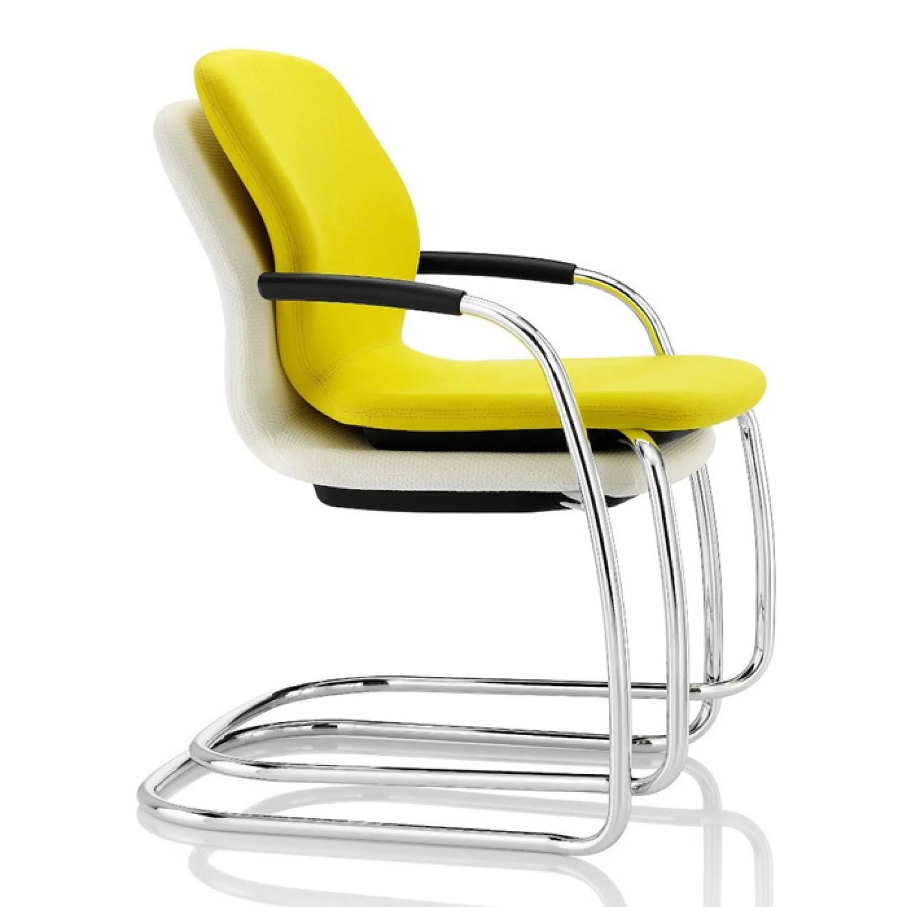 Lily cantilever meeting stacking chair with arms