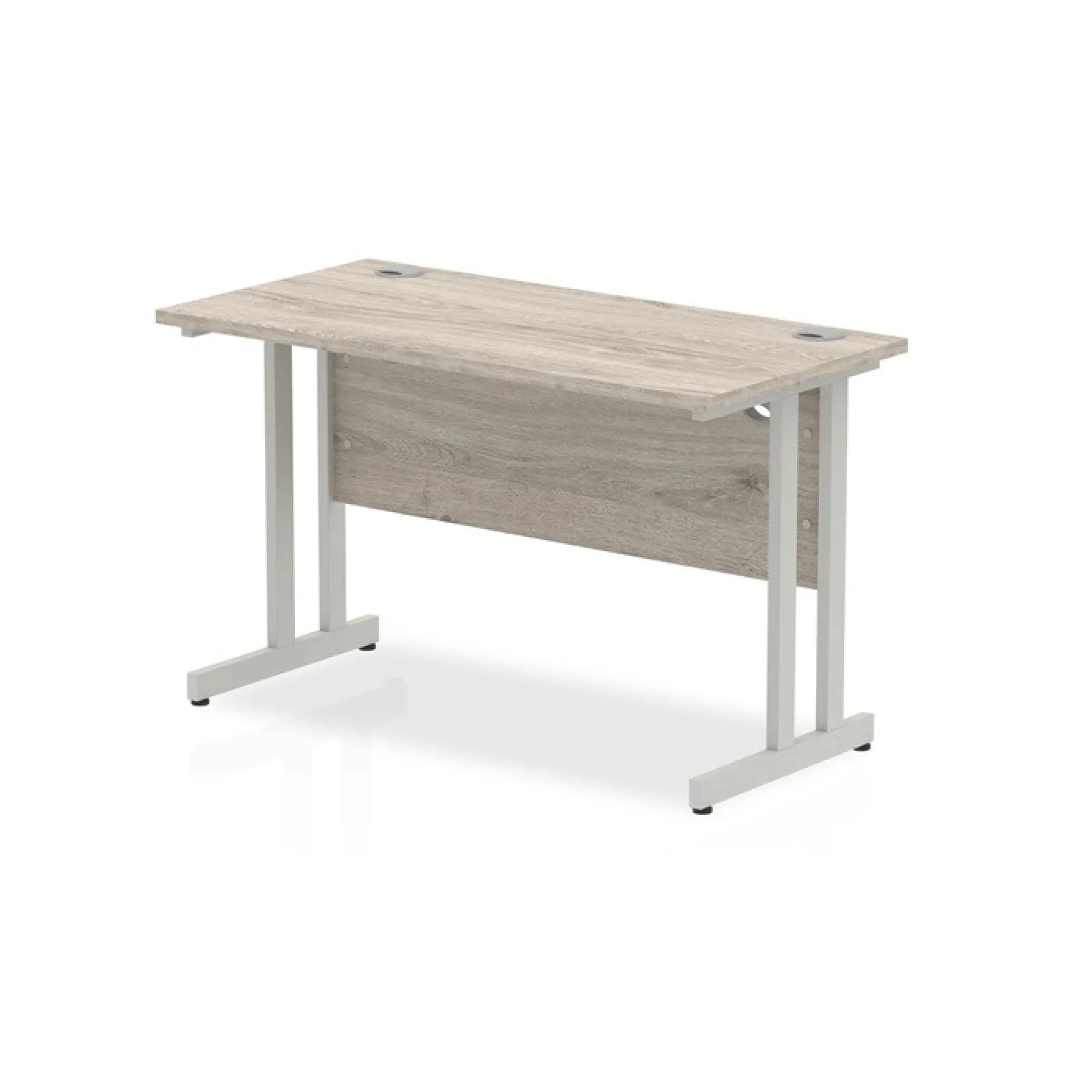 Grey oak slimline desk dynamic impulse