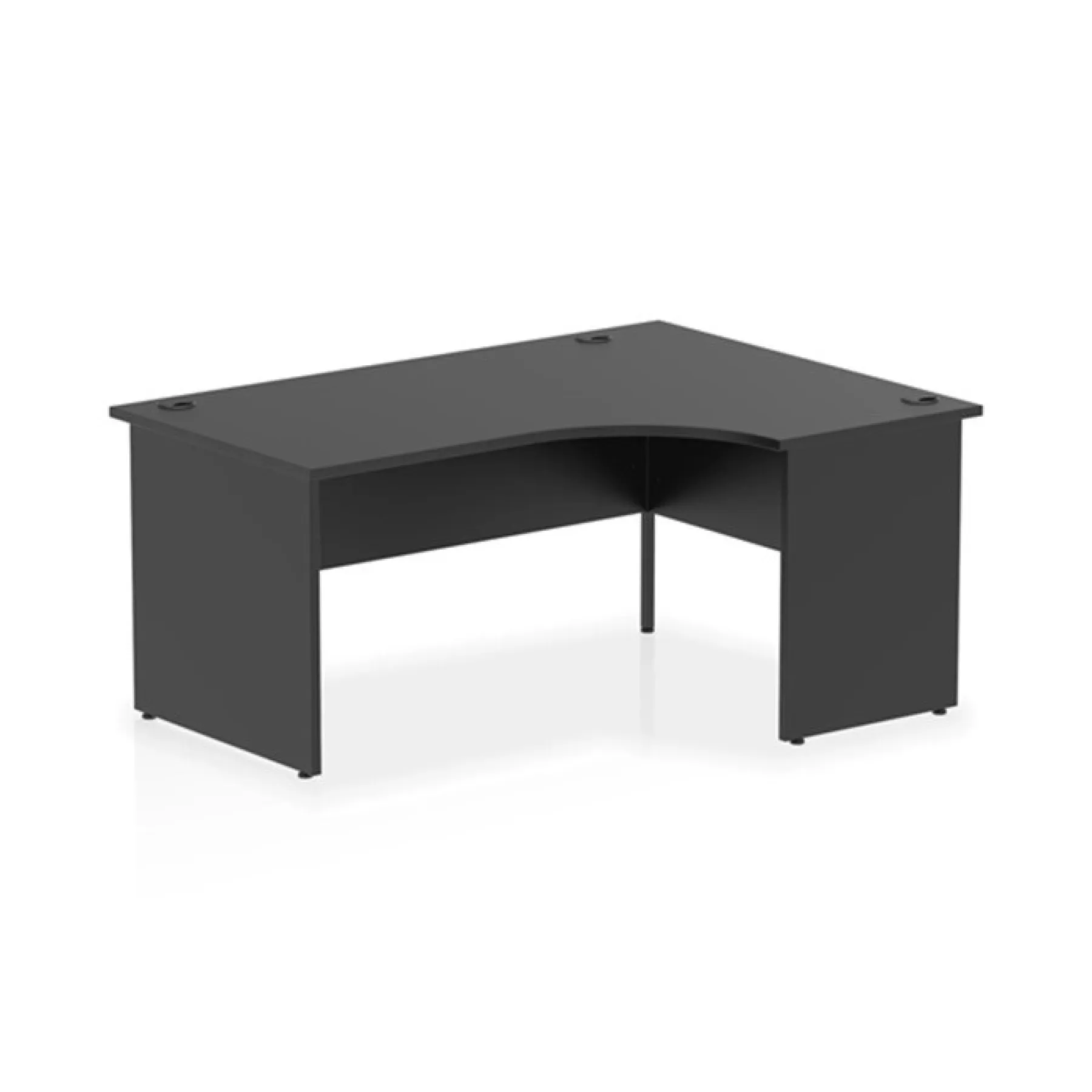 Black corner desk dynamic impulse