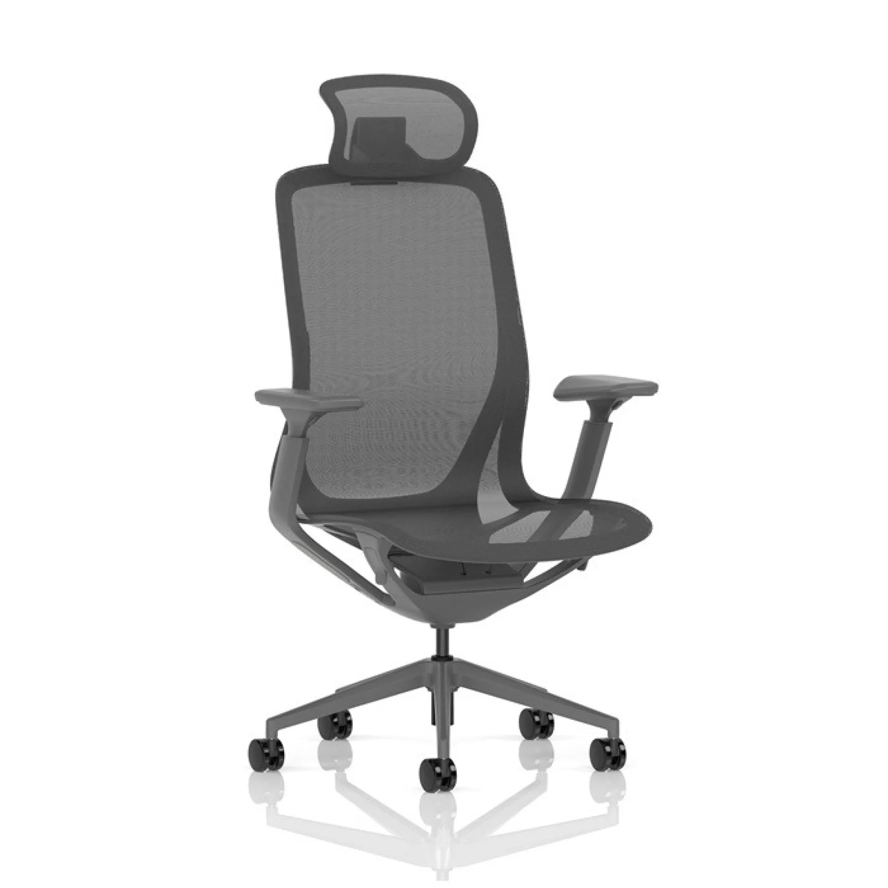 Lumo mesh executive chair shadow grey with headrest ex000270