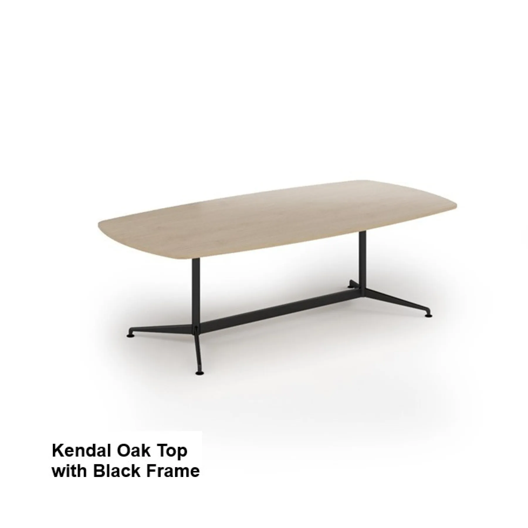 Loft boardroom table kendal oak ltw2412 black frame