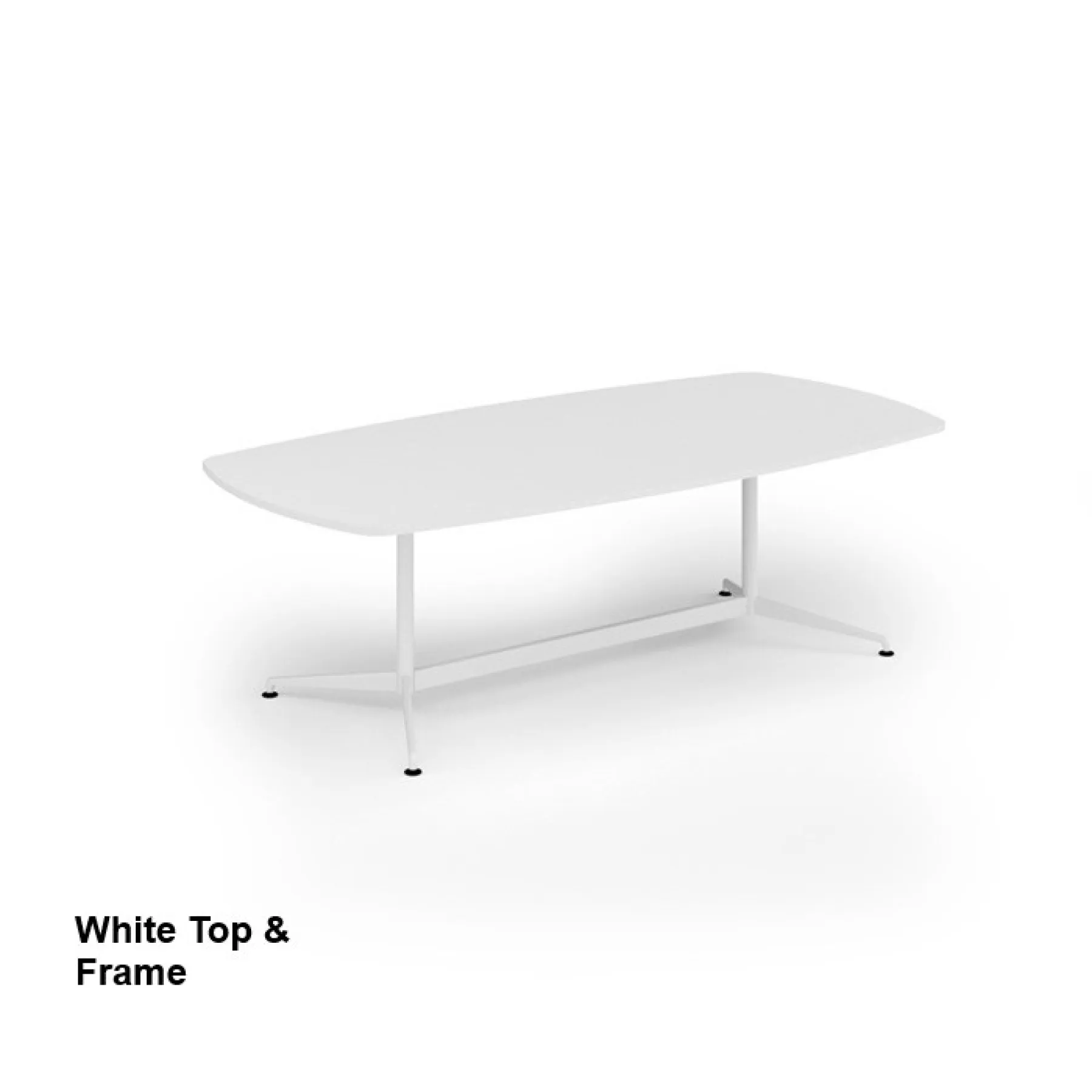 Loft boardroom table white ltw2412 white frame