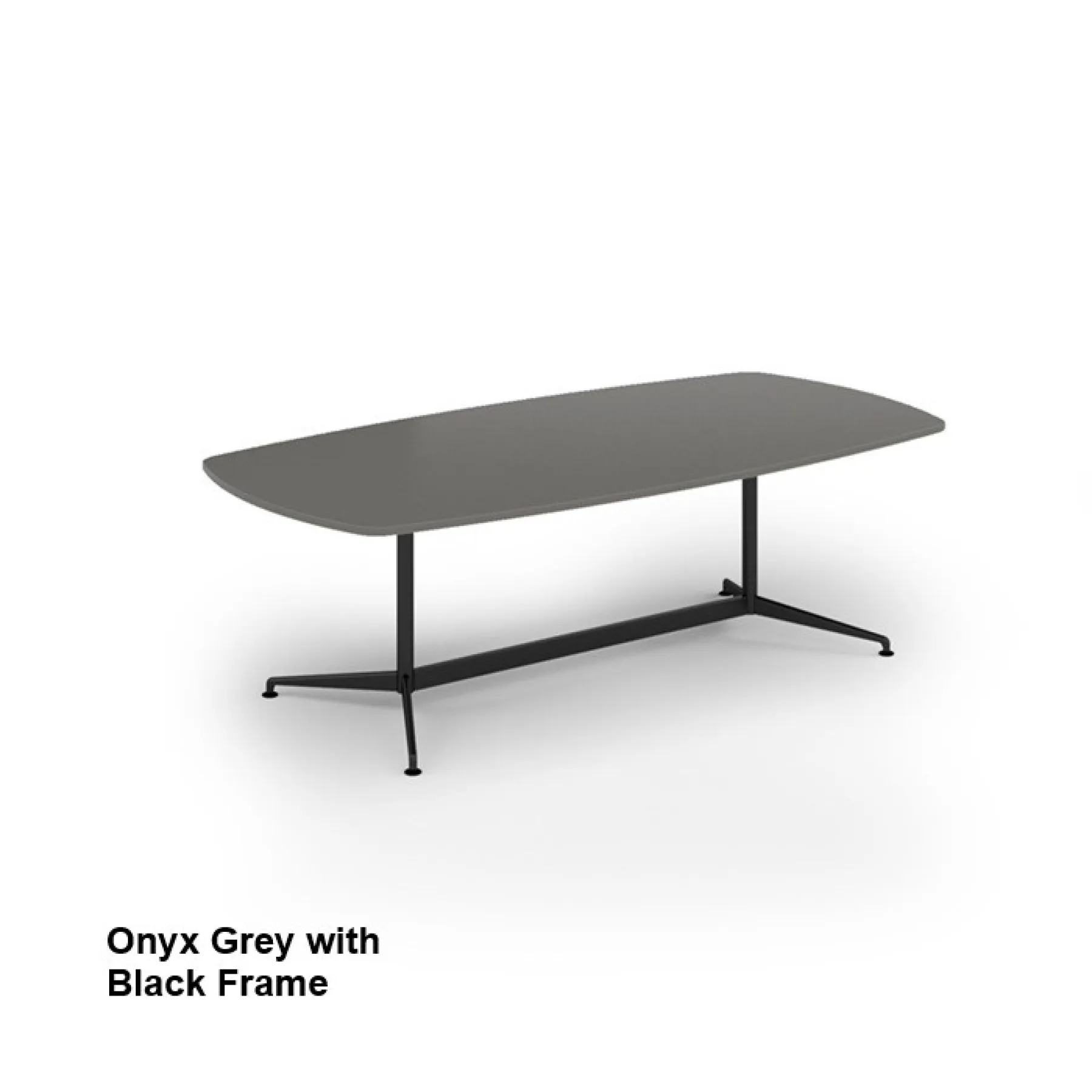 Loft boardroom table onyx grey ltw2412 black frame