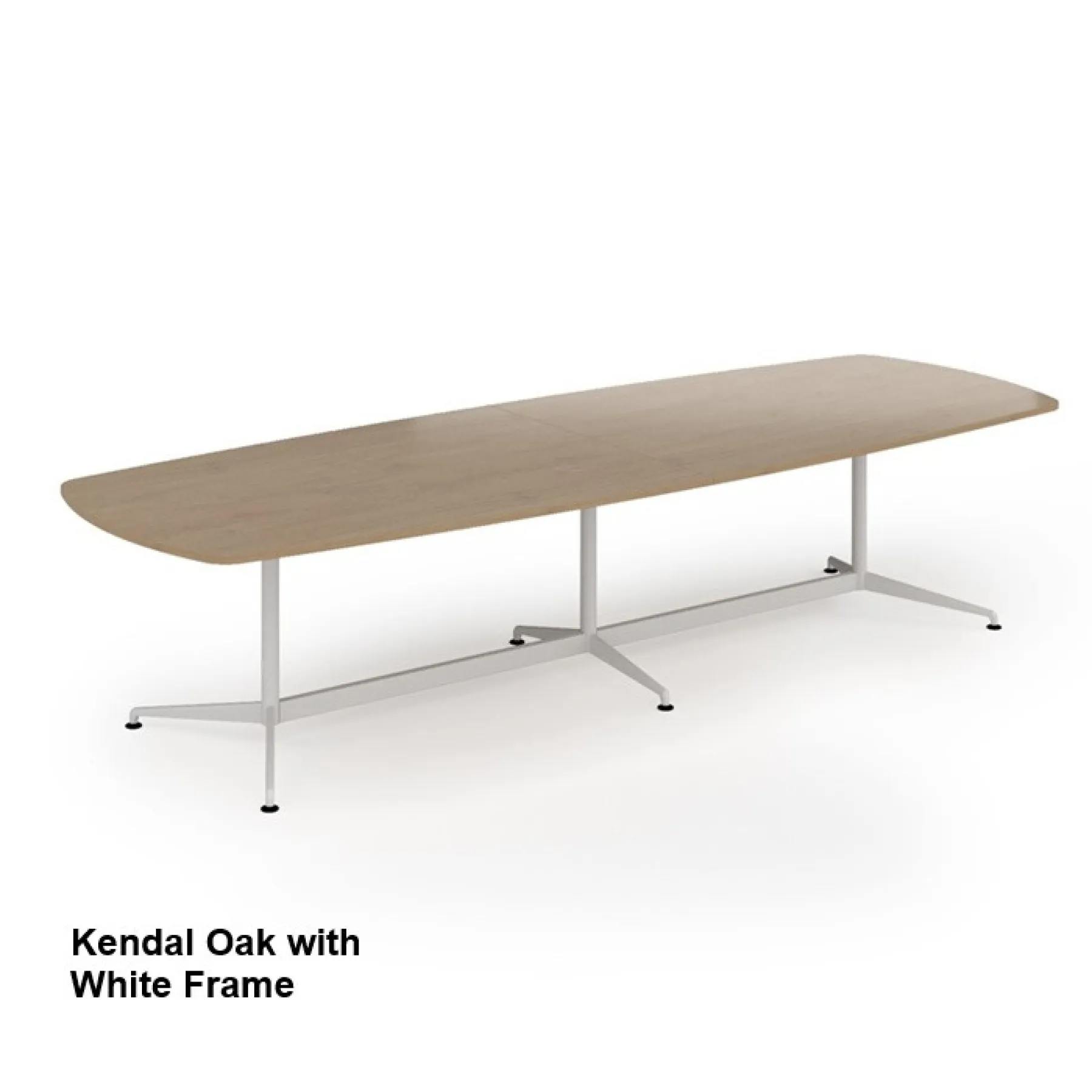 Loft boardroom table kendal oak ltw3412 white frame