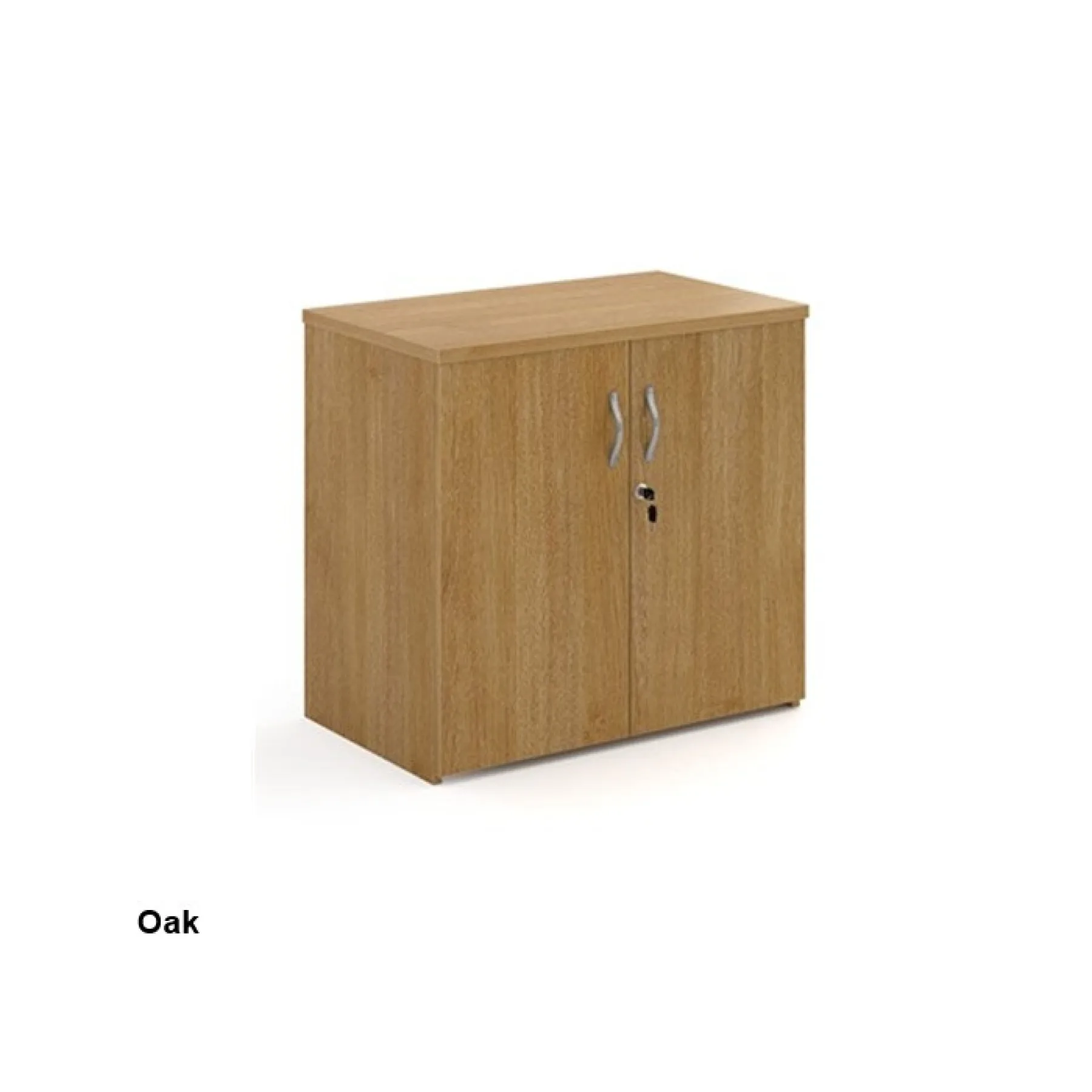 Dams double door storage cupboard 740mm high r740d oak