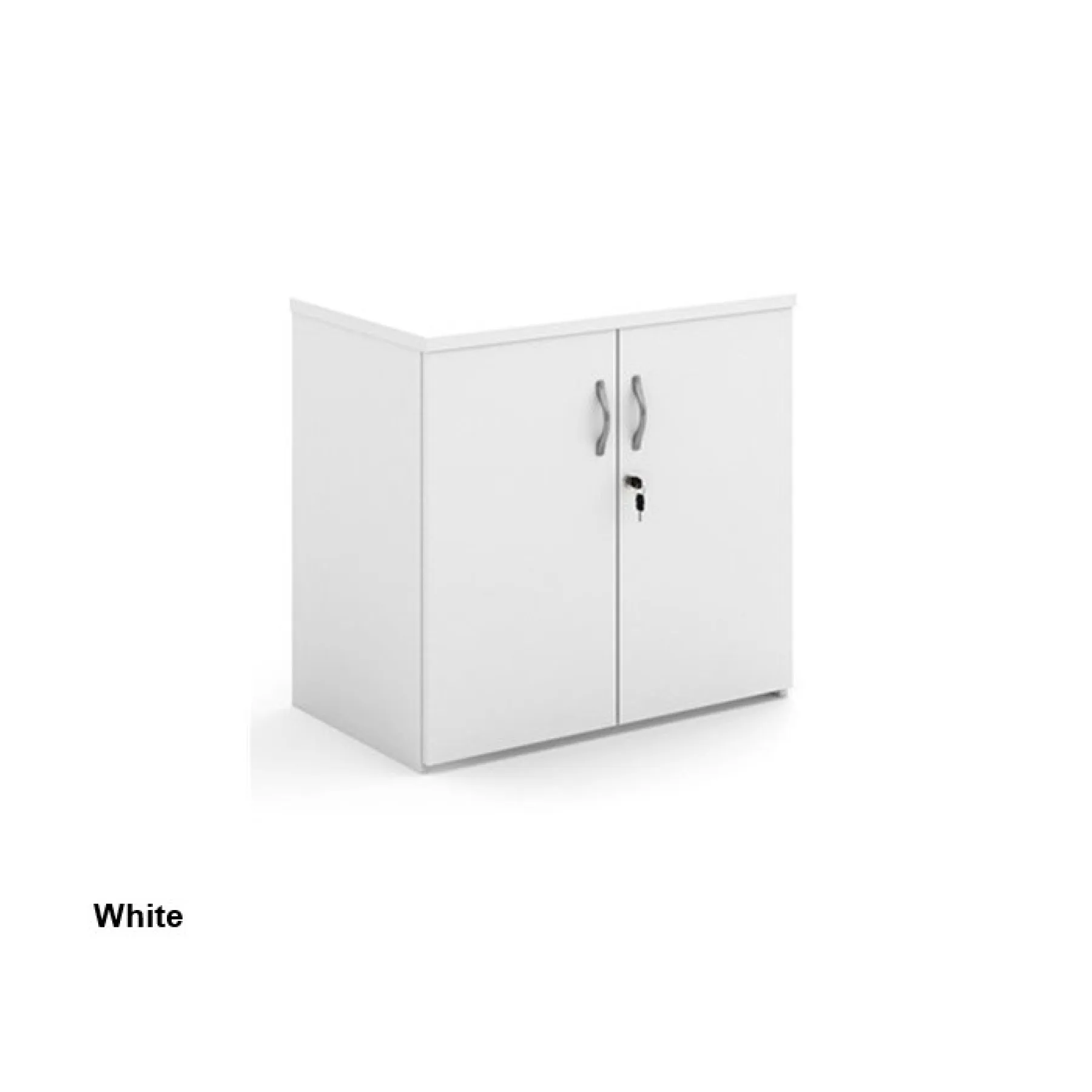 Dams double door storage cupboard 740mm high r740d white