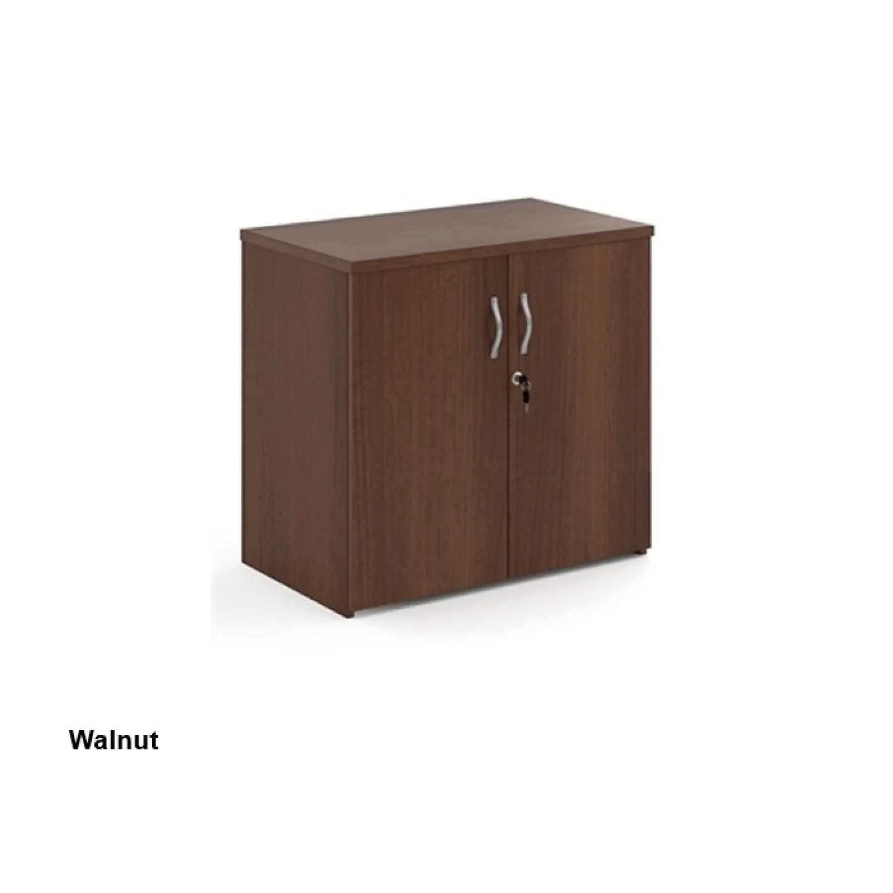 Dams double door storage cupboard 740mm high r740d walnut