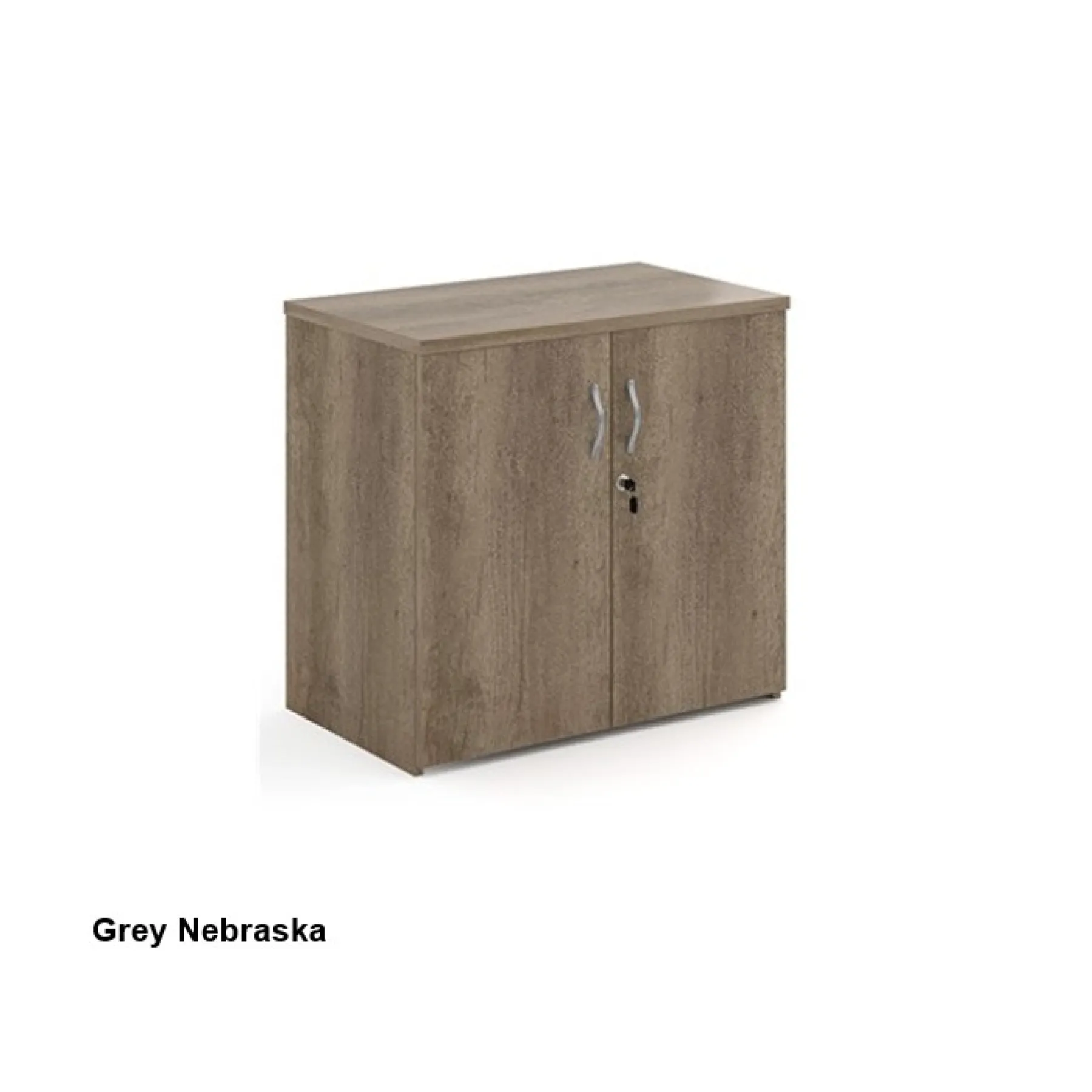 Dams double door storage cupboard 740mm high r740d grey nebraska