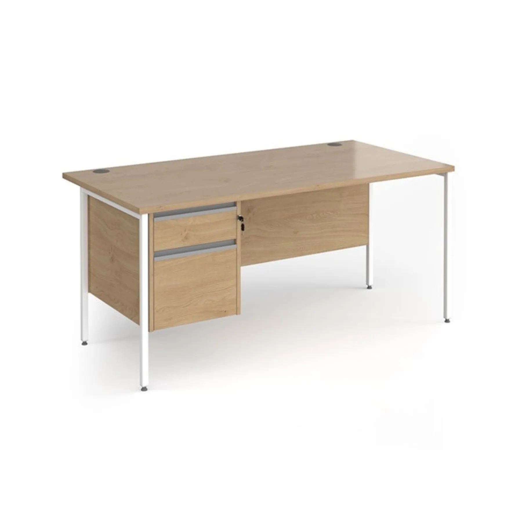 Dams contract 25 h frame desk with drawers kendal oak