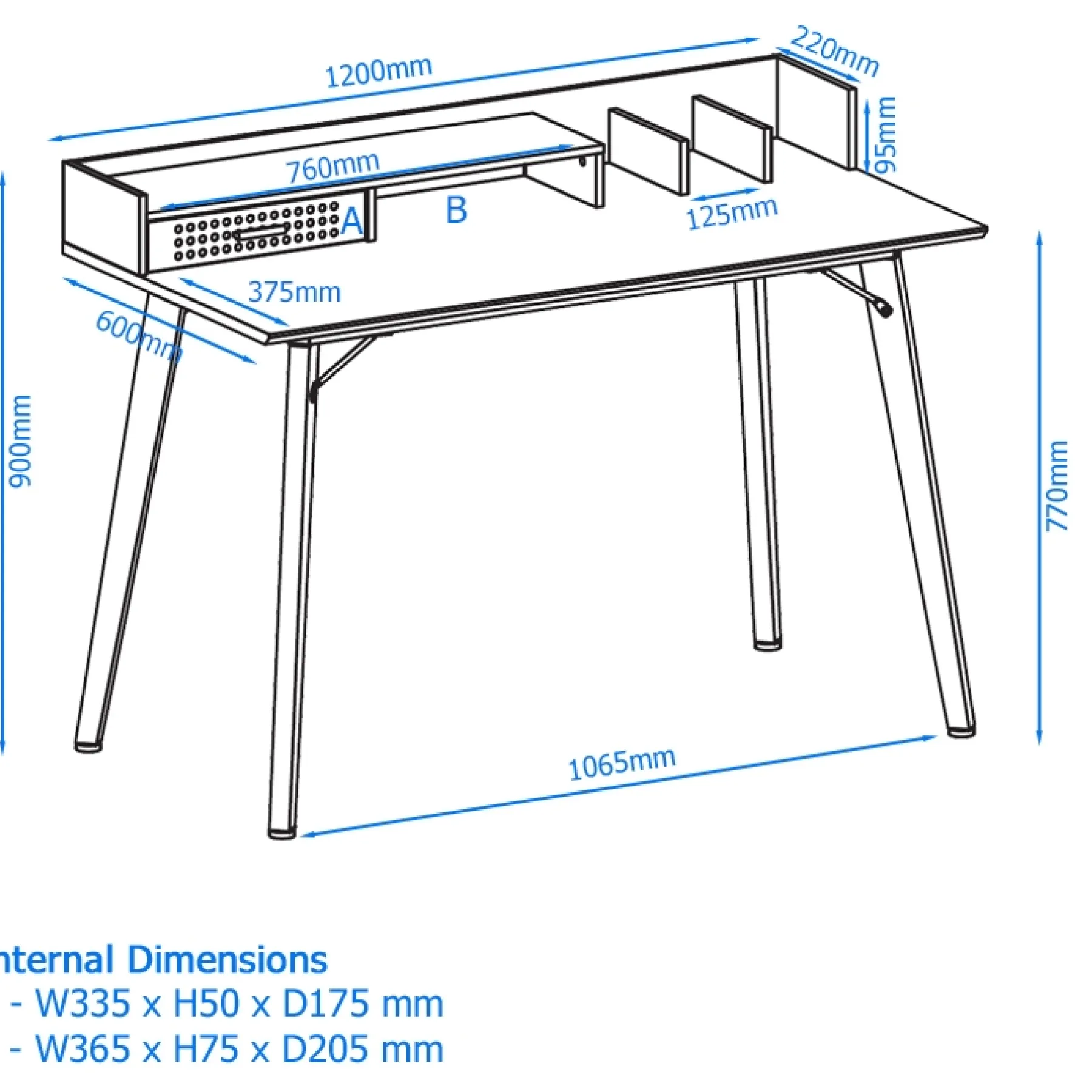 LOF Memphis Desk dims alphason