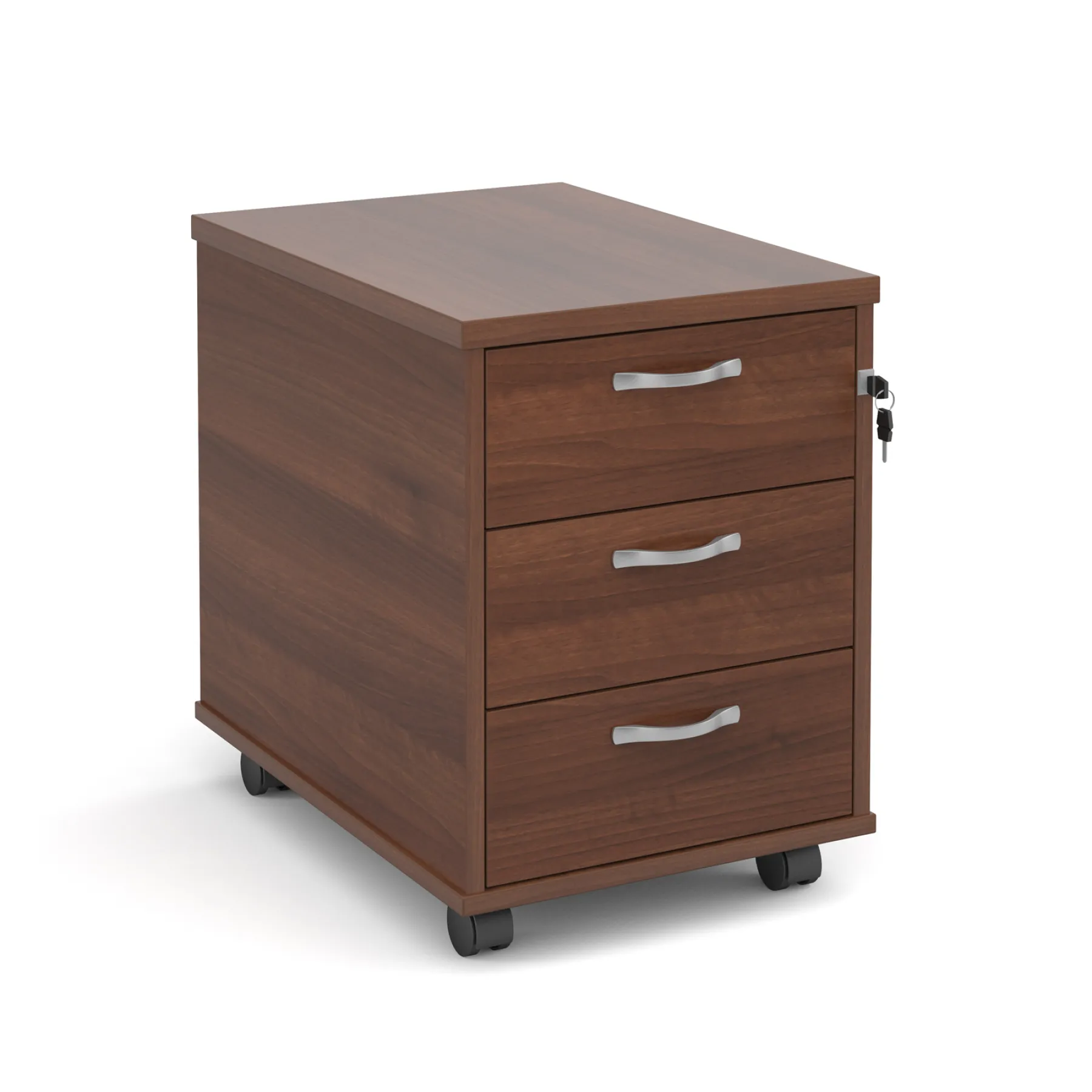 Lof direct dams 3 Drawer Mobile Pedestal Walnut R3 MW