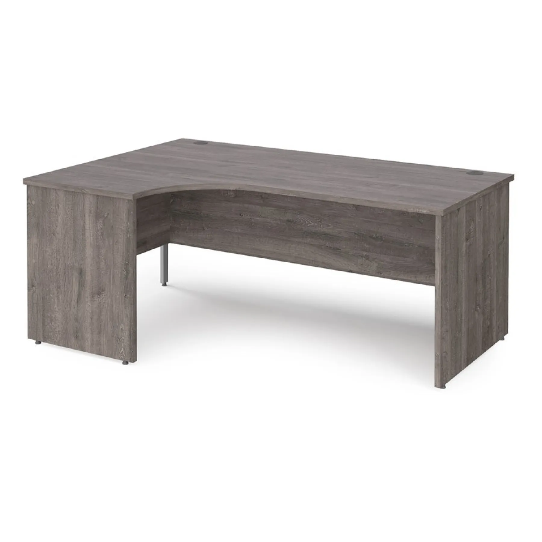 LOF Dams Maestro 25 Panel end leg ergo desk GREY OAK 1800mm 7282