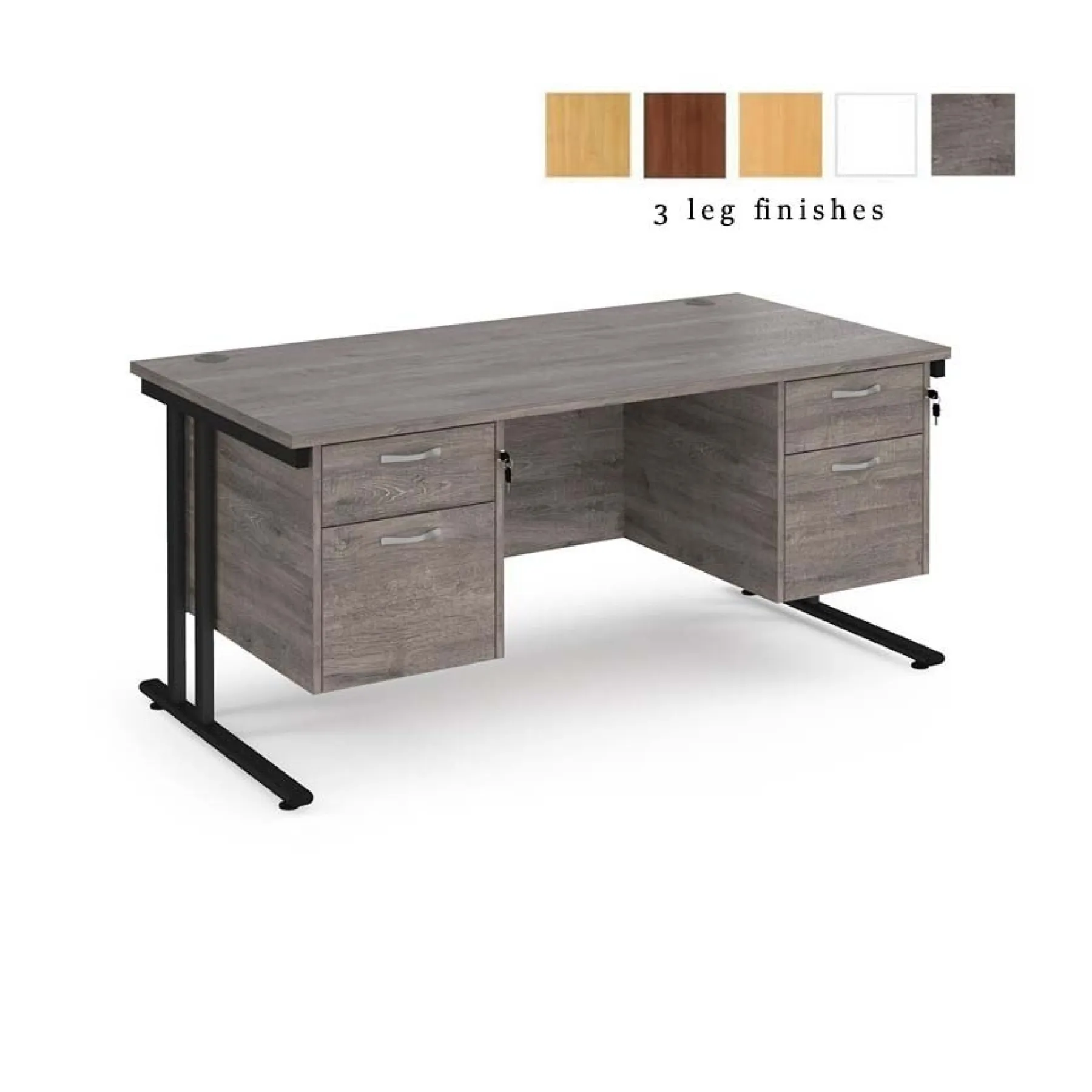 LOF Dams Maestro 25 Cantilever leg GREY OAK 2 drawers both sides 5172