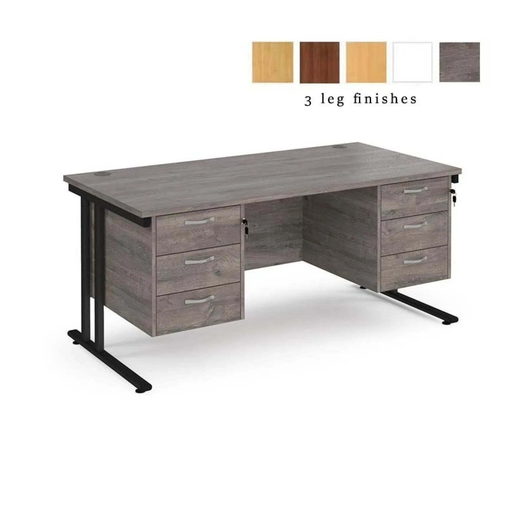 LOF Dams Maestro 25 Cantilever leg GREY OAK 3 drawers both side 5217 colours