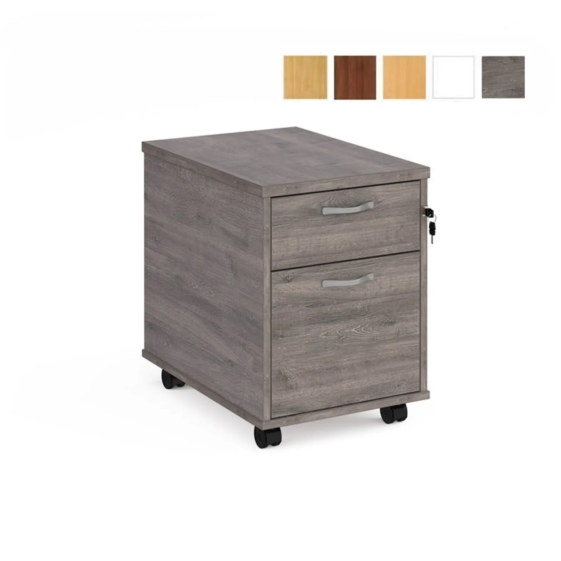 LOF Dams 2 drawer mobile pedestal GREY OAK 8869 finishes