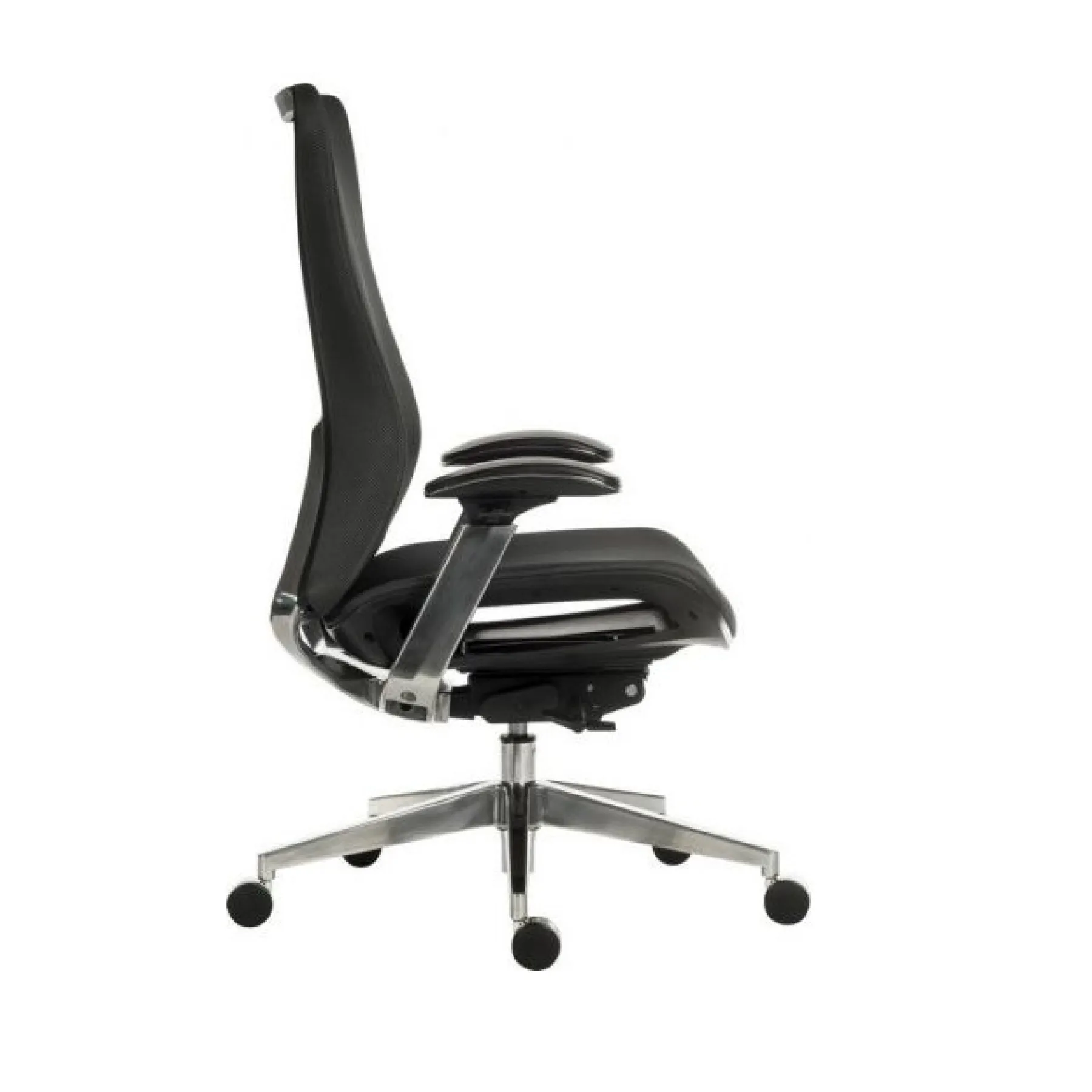 LOF Direct Teknik Quantum Black Mesh Back Chair 6966 BLK side