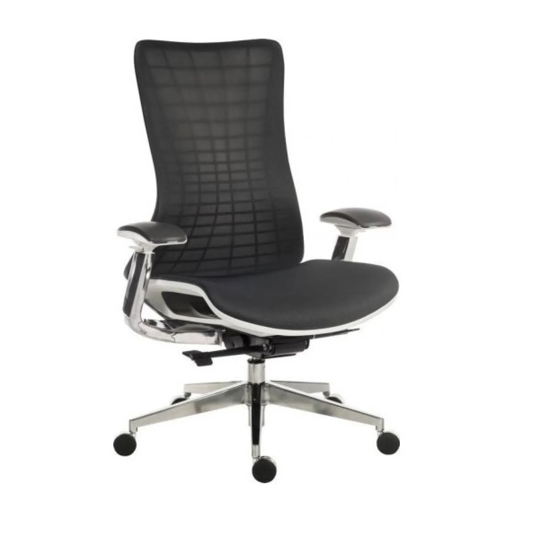 LOF Direct Teknik Quantum Black Mesh Back Chair 6966 WHI