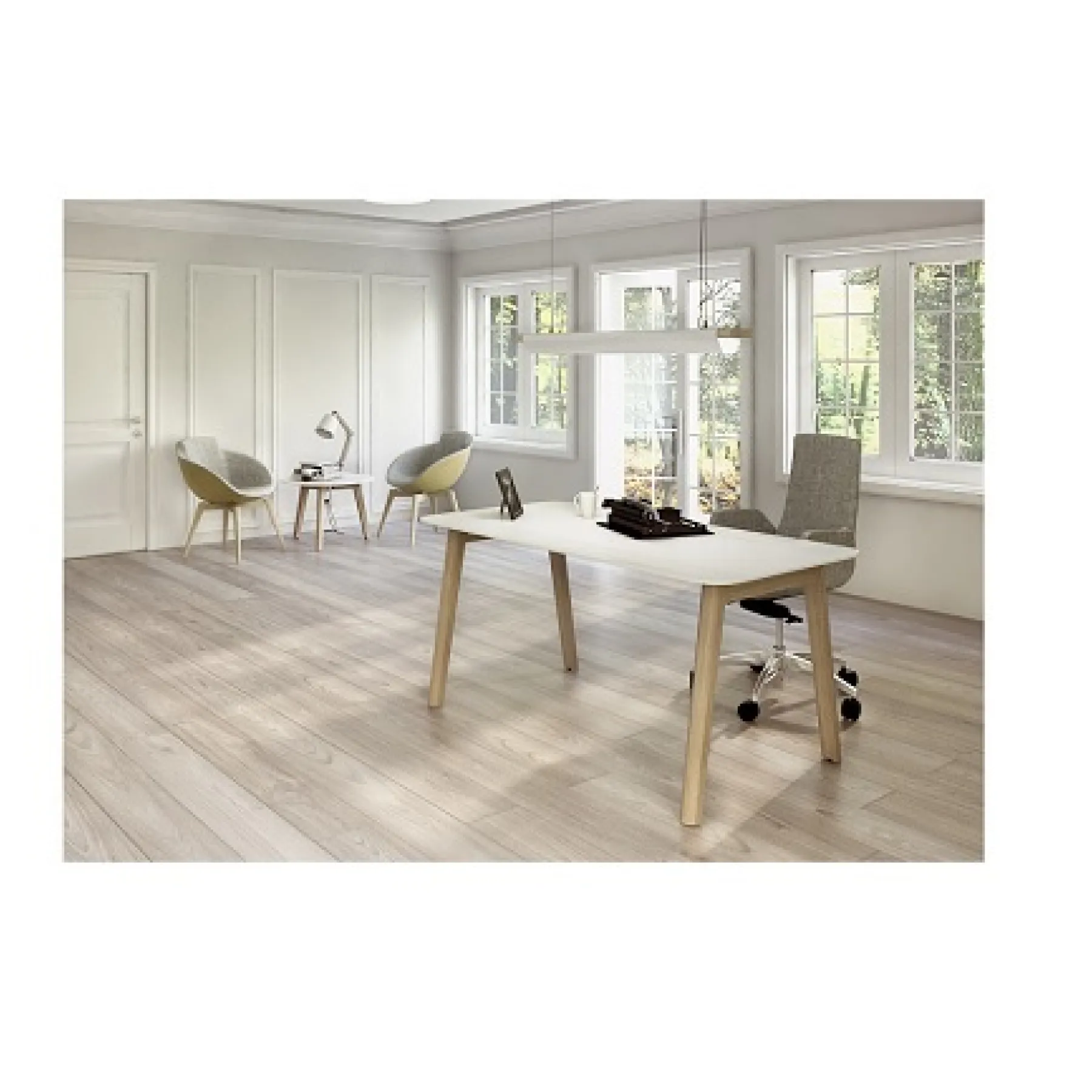 Lof Direct narbutas nova wood single desk ROOMSET