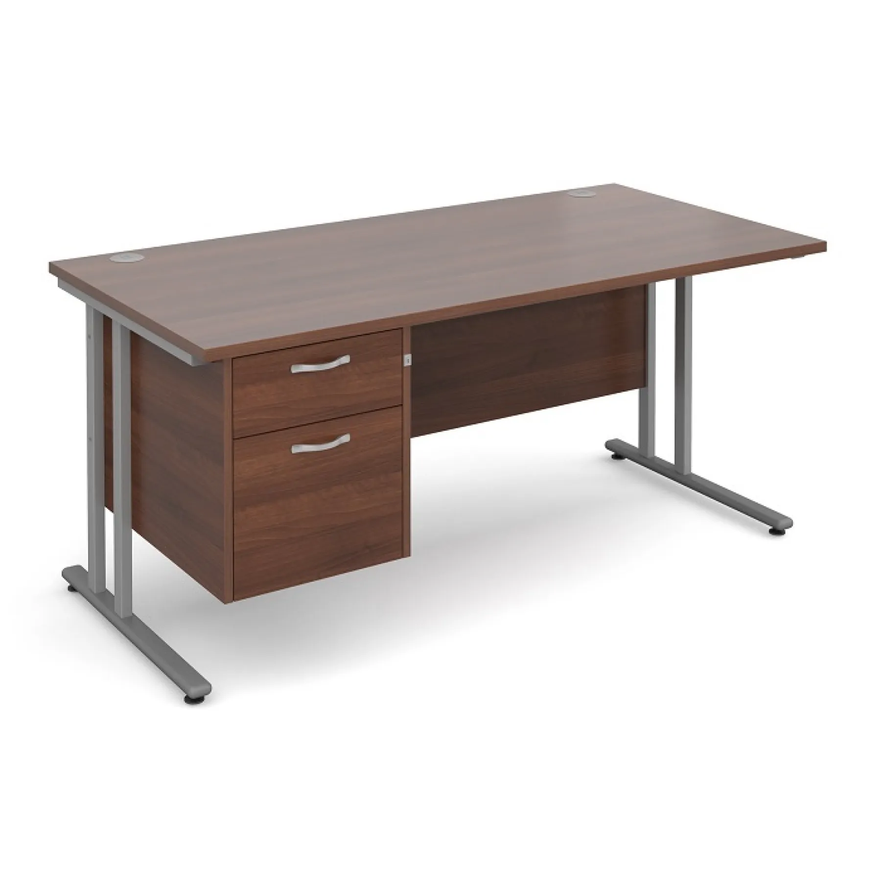 LOF Direct Dams maestro straight desk 25 SL MC16 P2 S Walnut