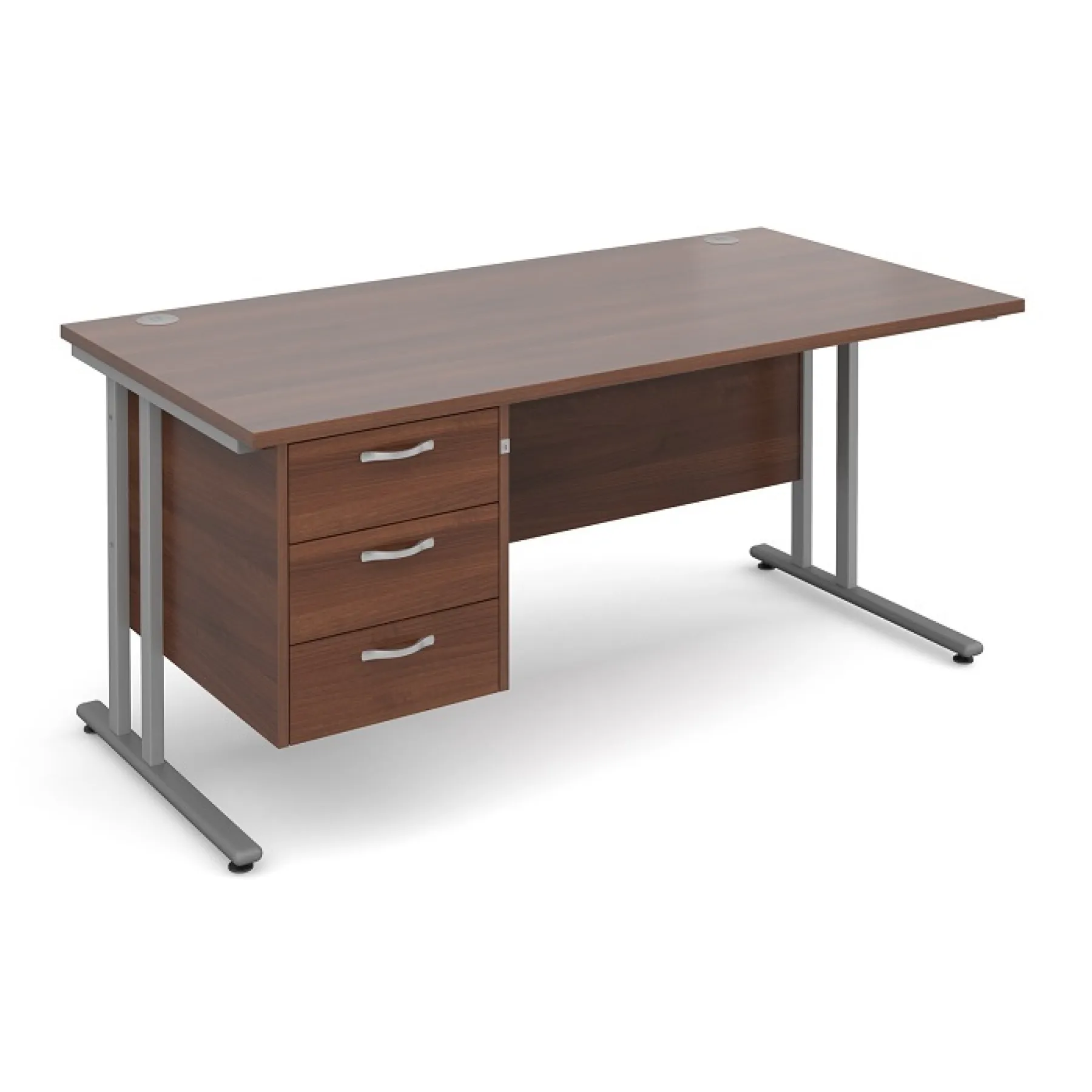 Straight desk deals with drawers