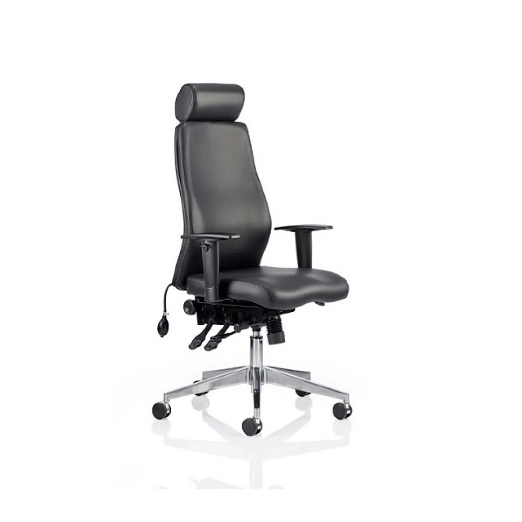 Lof Direct Dynamic Onyx Leather Posture Chair with Headrest 2