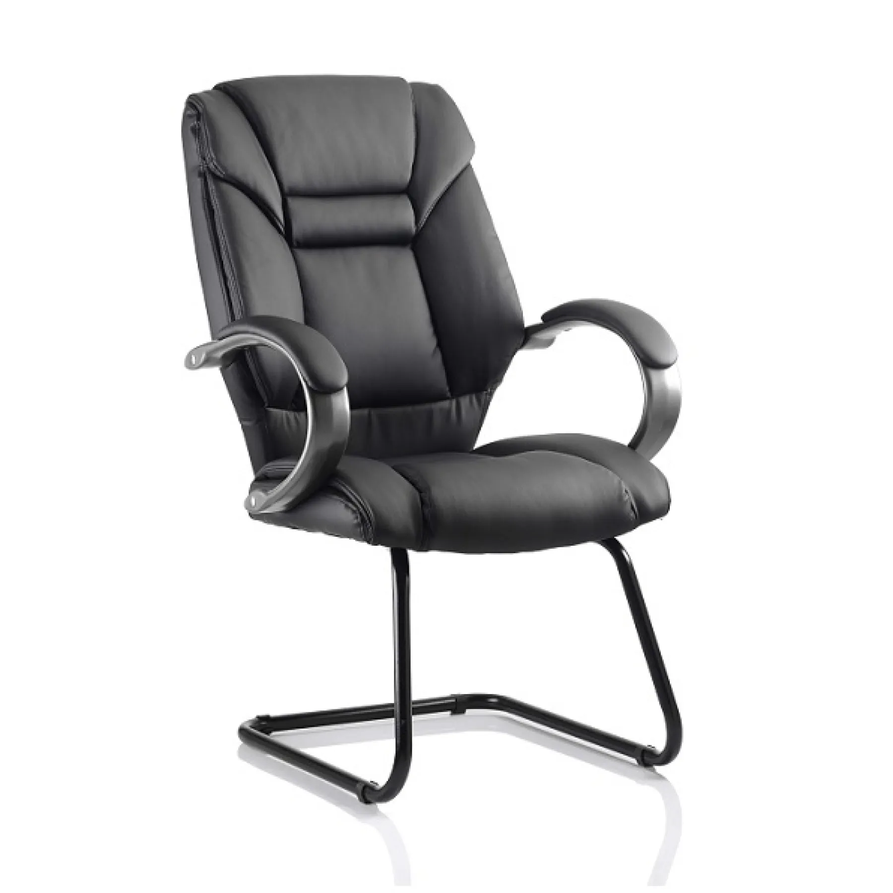 Lof Direct Dynamic Galloway Black Leather Meeting Chair