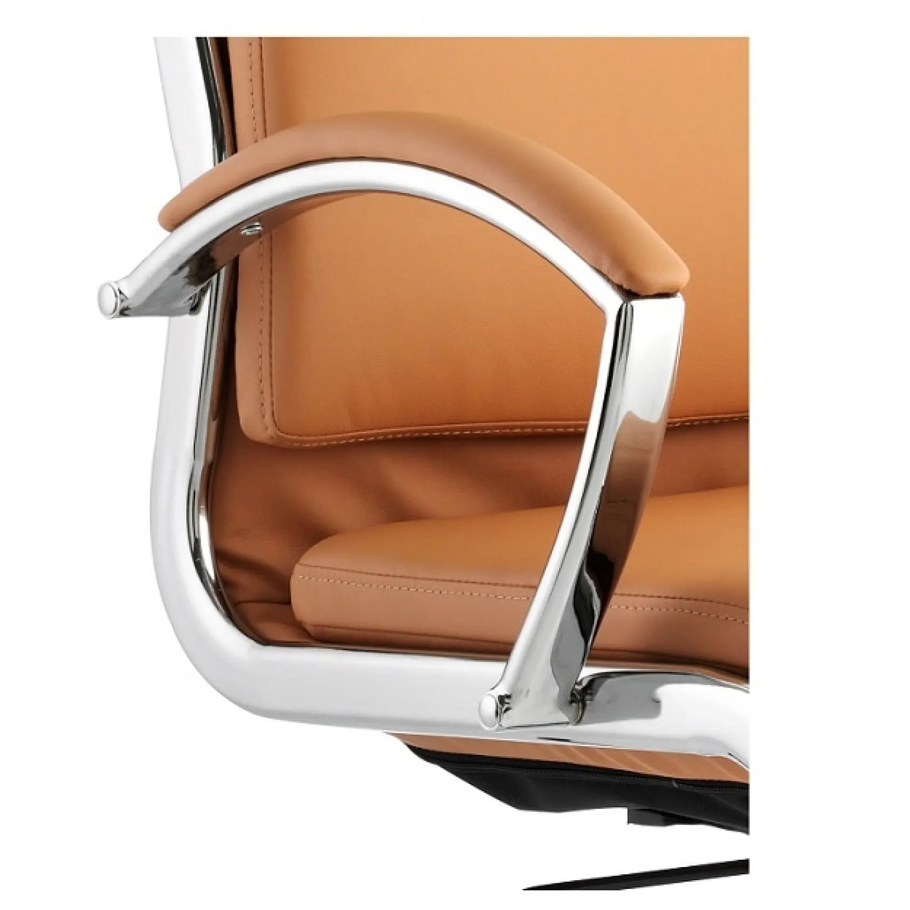 Lof Direct Dynamic Classic Tan Leather Meeting Chair arm