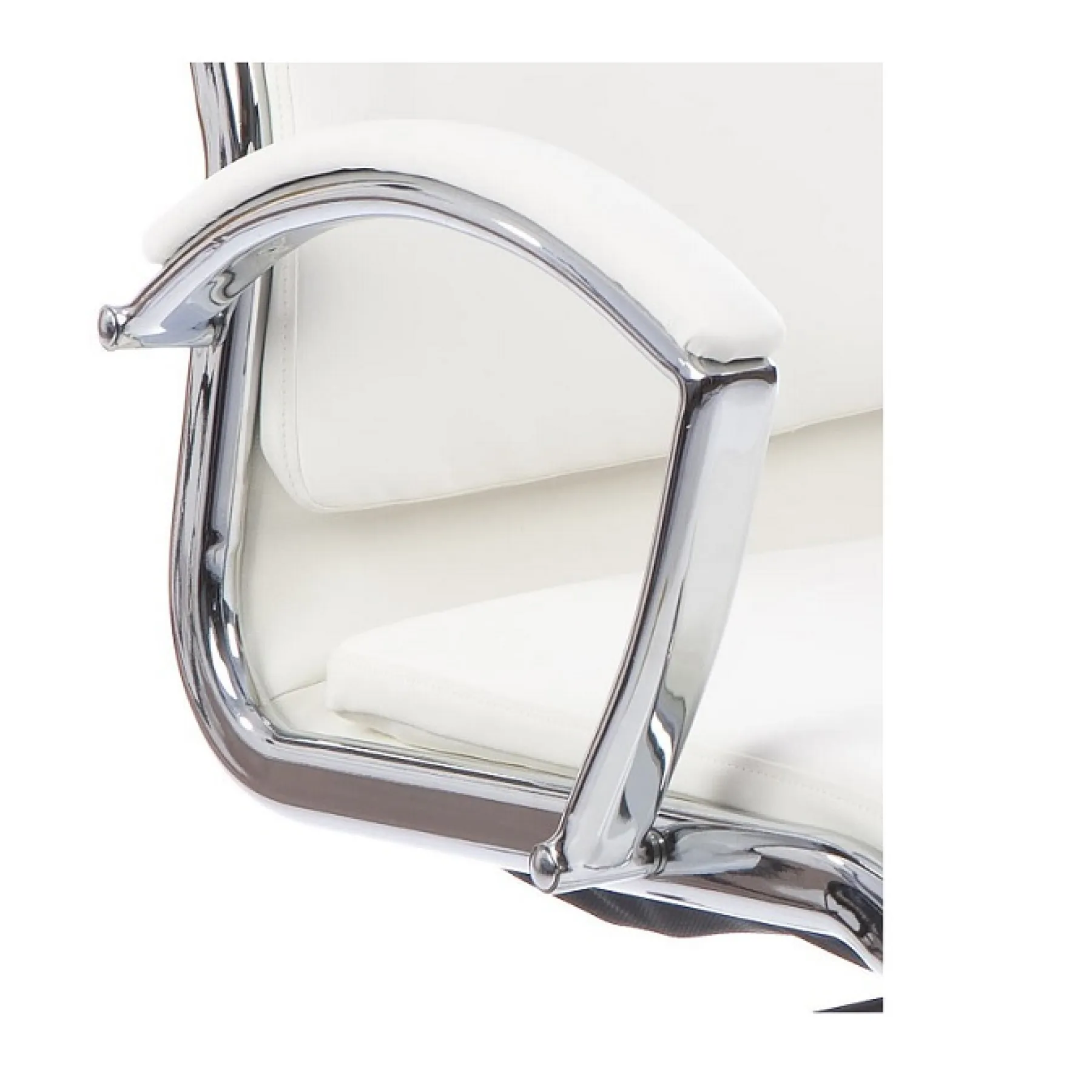 Lof Direct Dynamic Classic white Leather Meeting Chair arm detail