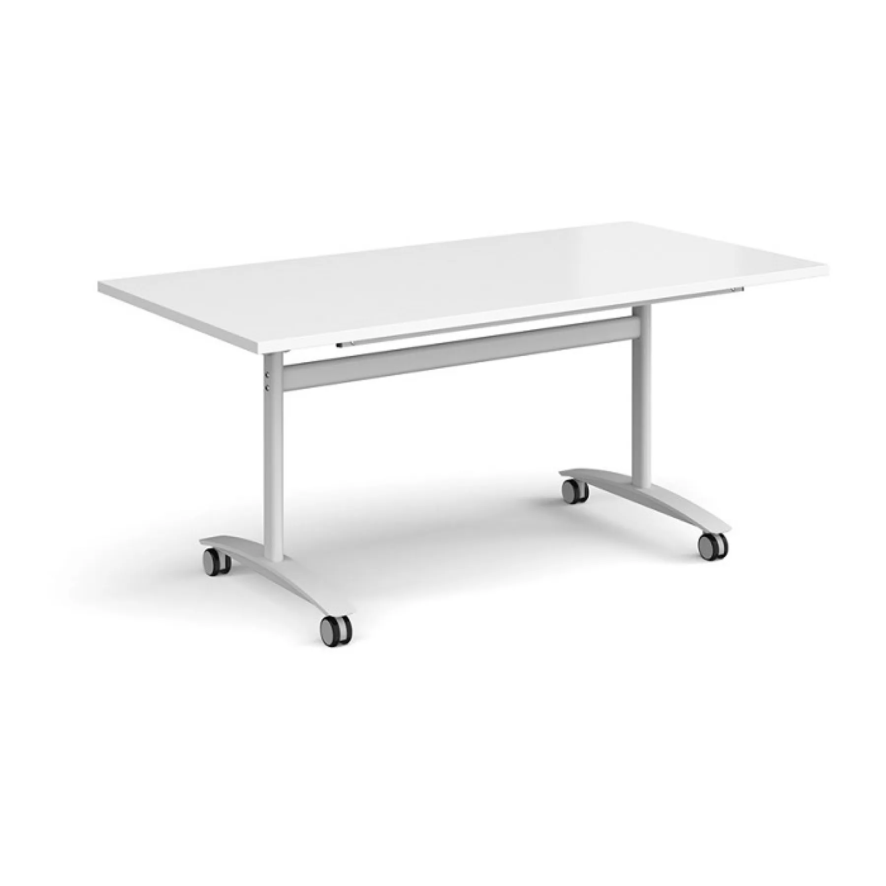 LOF Direct Dams Deluxe Flip top Rectangular Tables DFLP16 White White