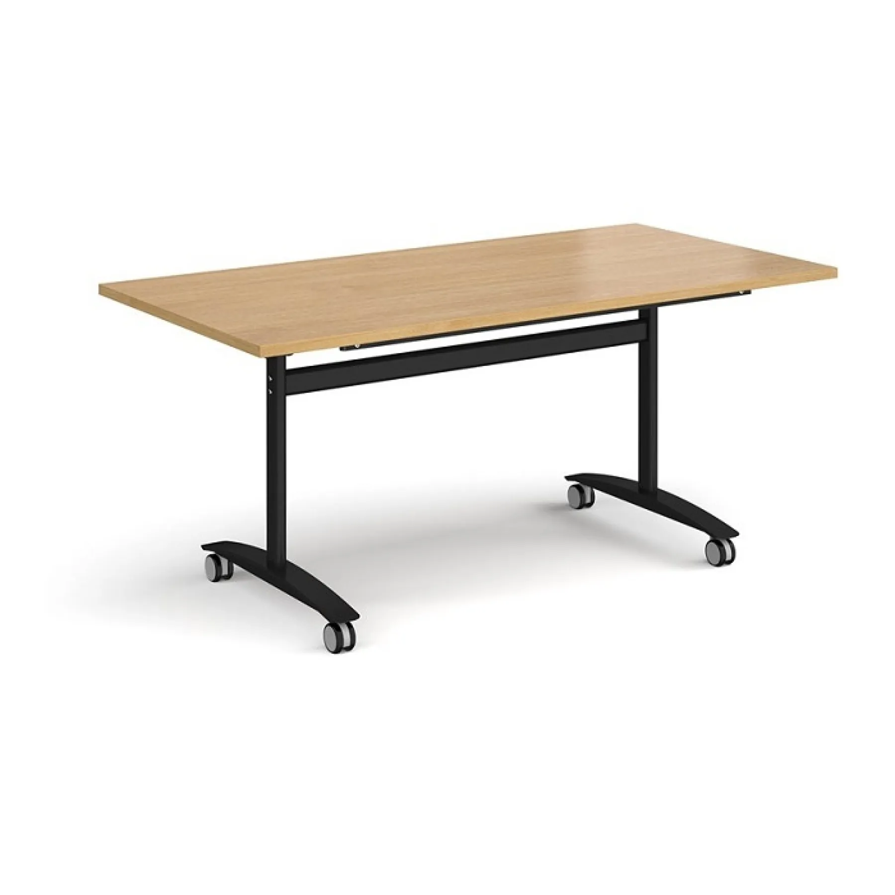 LOF Direct Dams Deluxe Flip top Rectangular Tables DFLP16 Oak Black