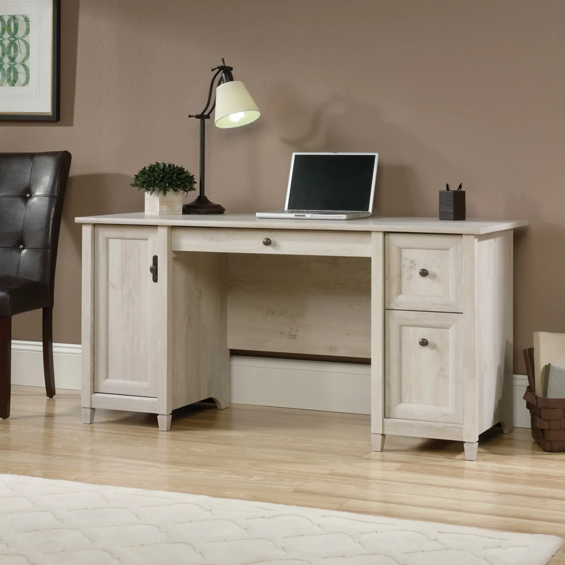 Lof Direct Chalked Wood Computer Desk 5418793