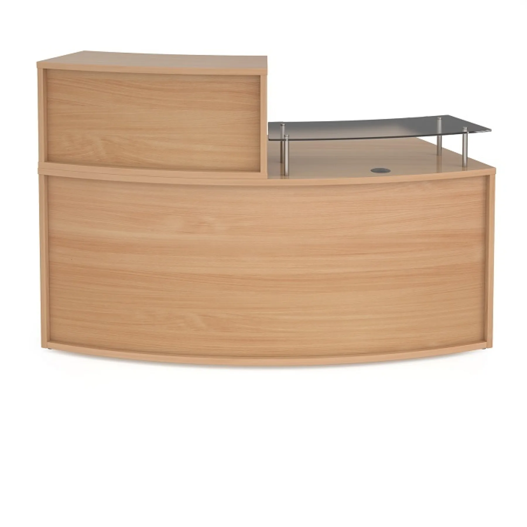 LOF Direct Dams Denver Medium Curved Complete Reception Desk DVB02 BEECH