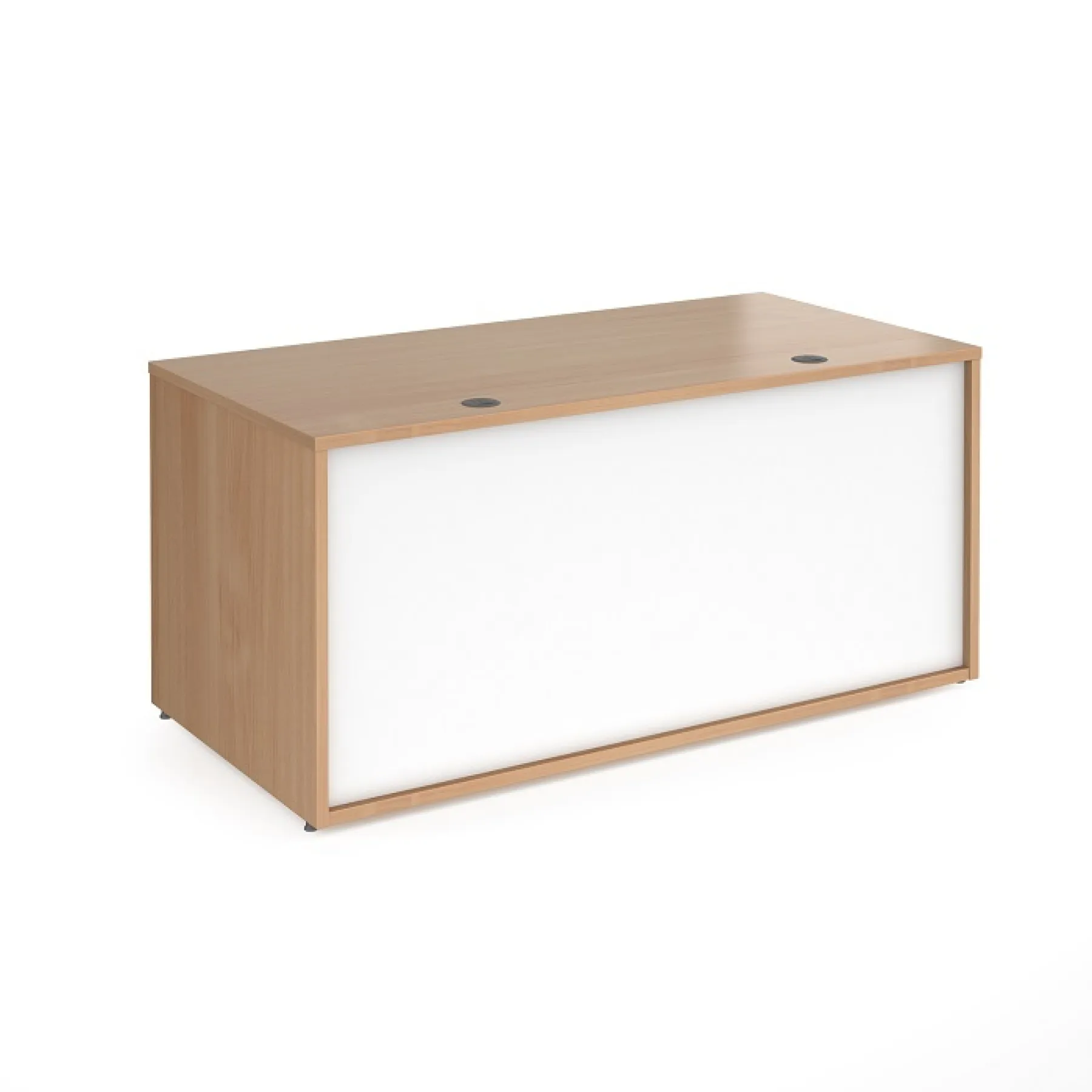 LOF Direct Dams Denver Reception Desk Straight Beech White RU16 D