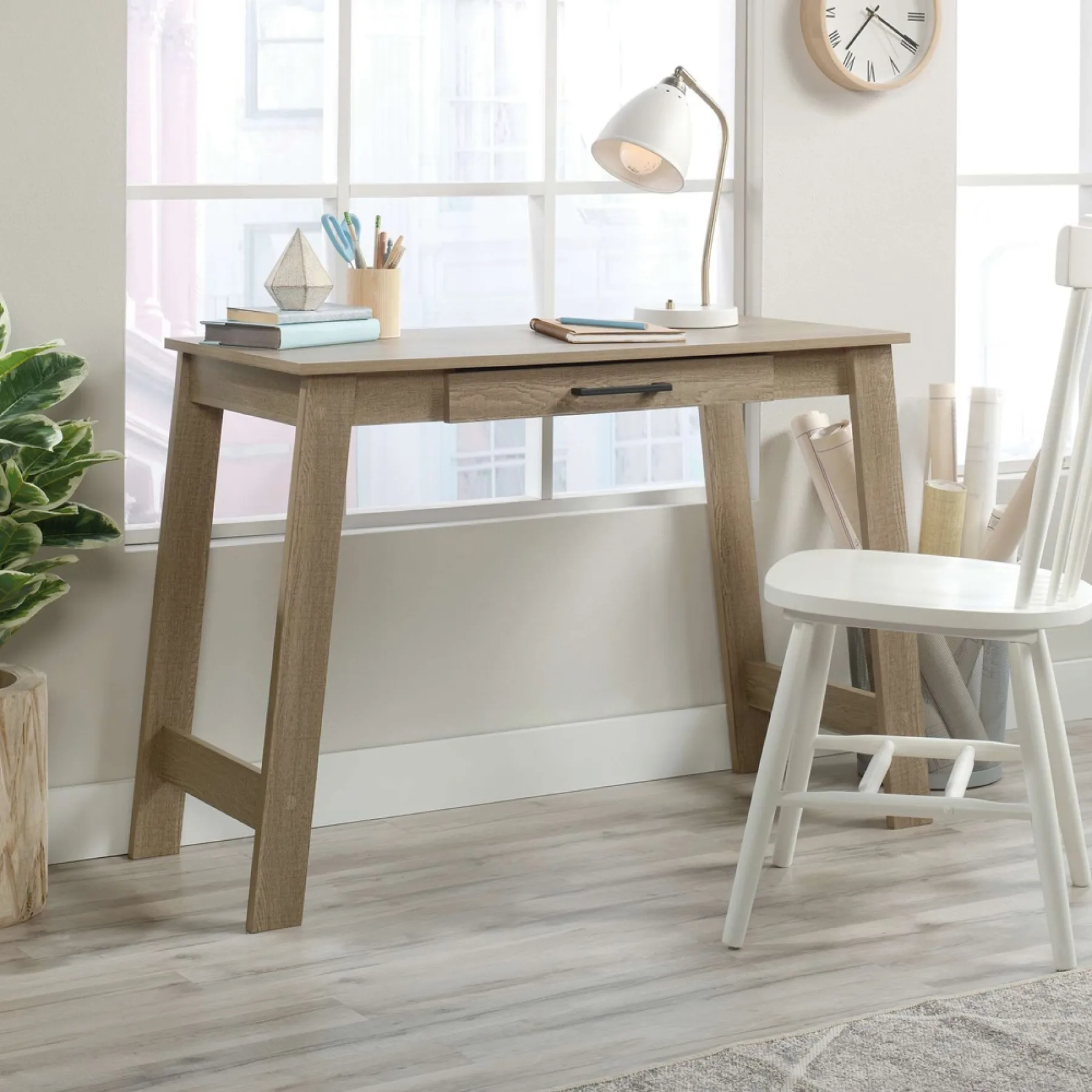 LOF Direct Teknik trestle desk summer oak 5424259