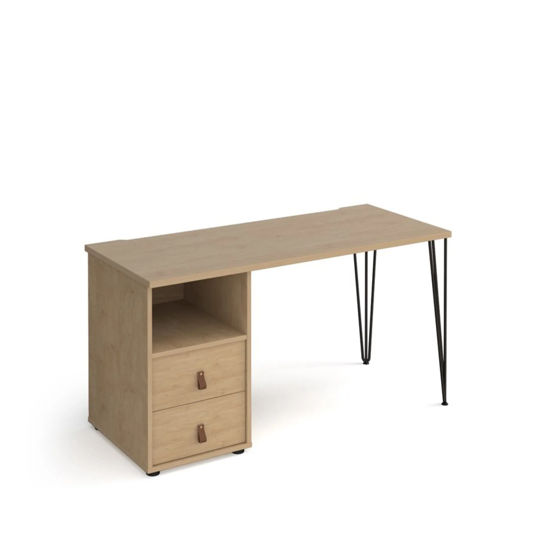 LOF Direct Dams Tikal Hairpin Home Office Desk with drawers Oak TK614 P D