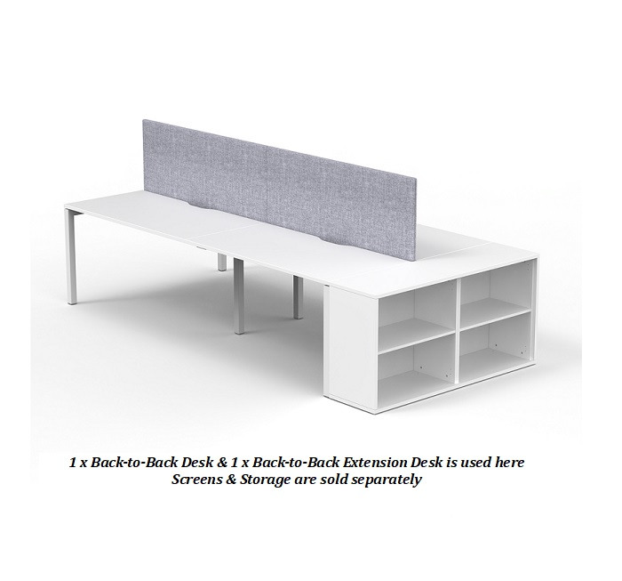 Lof Direct | SYSTM Back-to-Back Bench Extension Desks