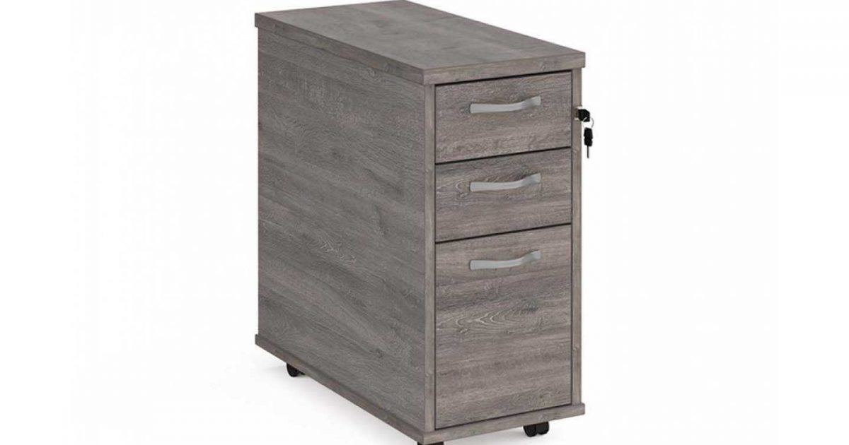 Lof Direct | Maestro 25 - 3-Drawer Tall Narrow Mobile Pedestal